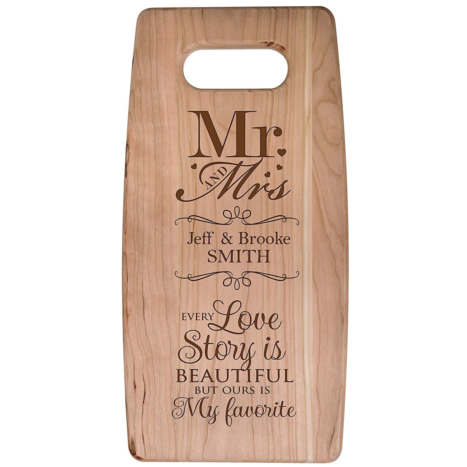 Personalized Engraved Cherry Cutting Board - Every Love Story - LifeSong Milestones