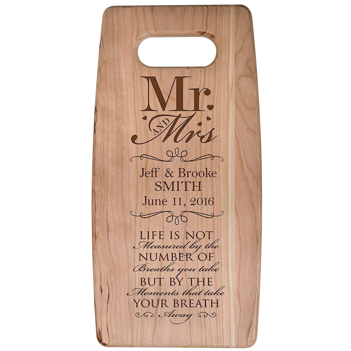 Personalized Engraved Cherry Cutting Board - Life Is Not - LifeSong Milestones