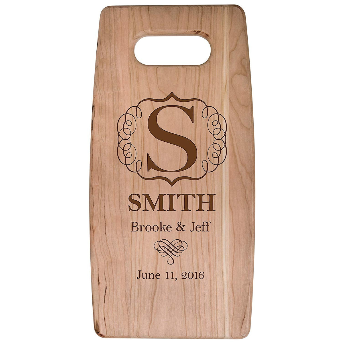 Personalized Engraved Cherry Cutting Board - Monogram - LifeSong Milestones