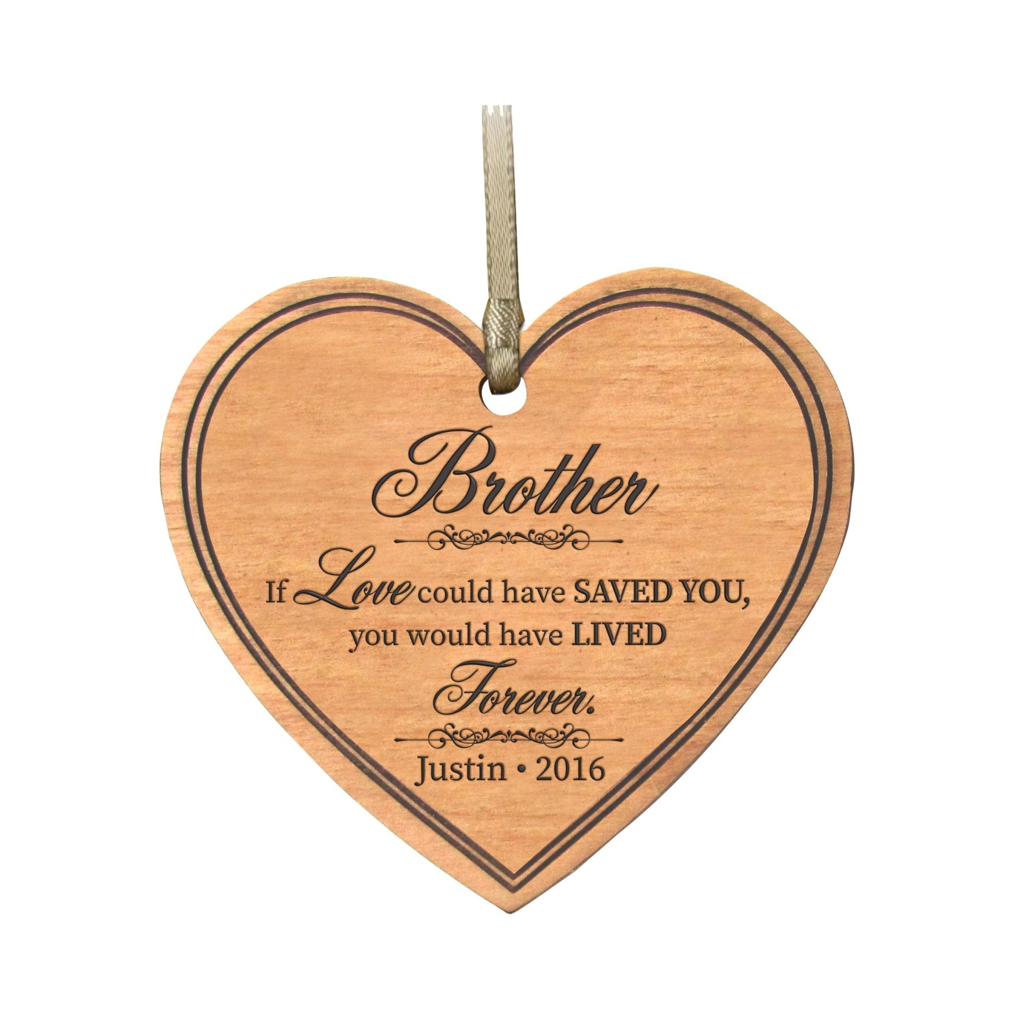 Personalized Engraved Heart Memorial Ornament - If Love Could - LifeSong Milestones