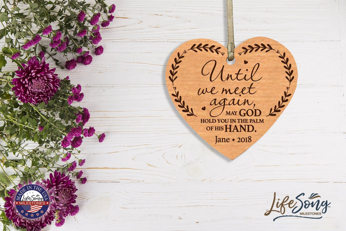 Personalized Engraved Heart Memorial Ornament - Until We Meet Again - LifeSong Milestones