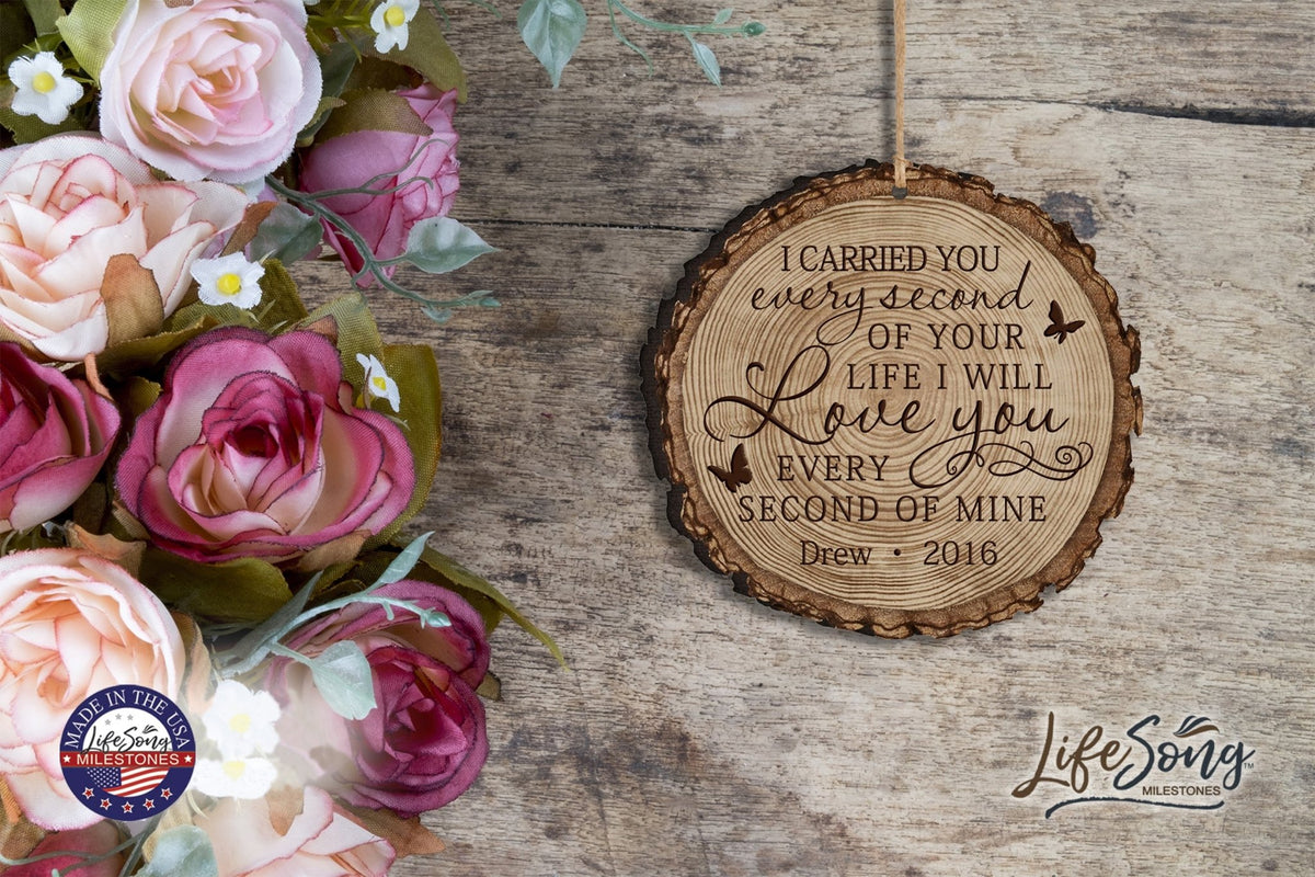 Personalized Engraved Memorial Ornament - I Carried You (butterfly) - LifeSong Milestones