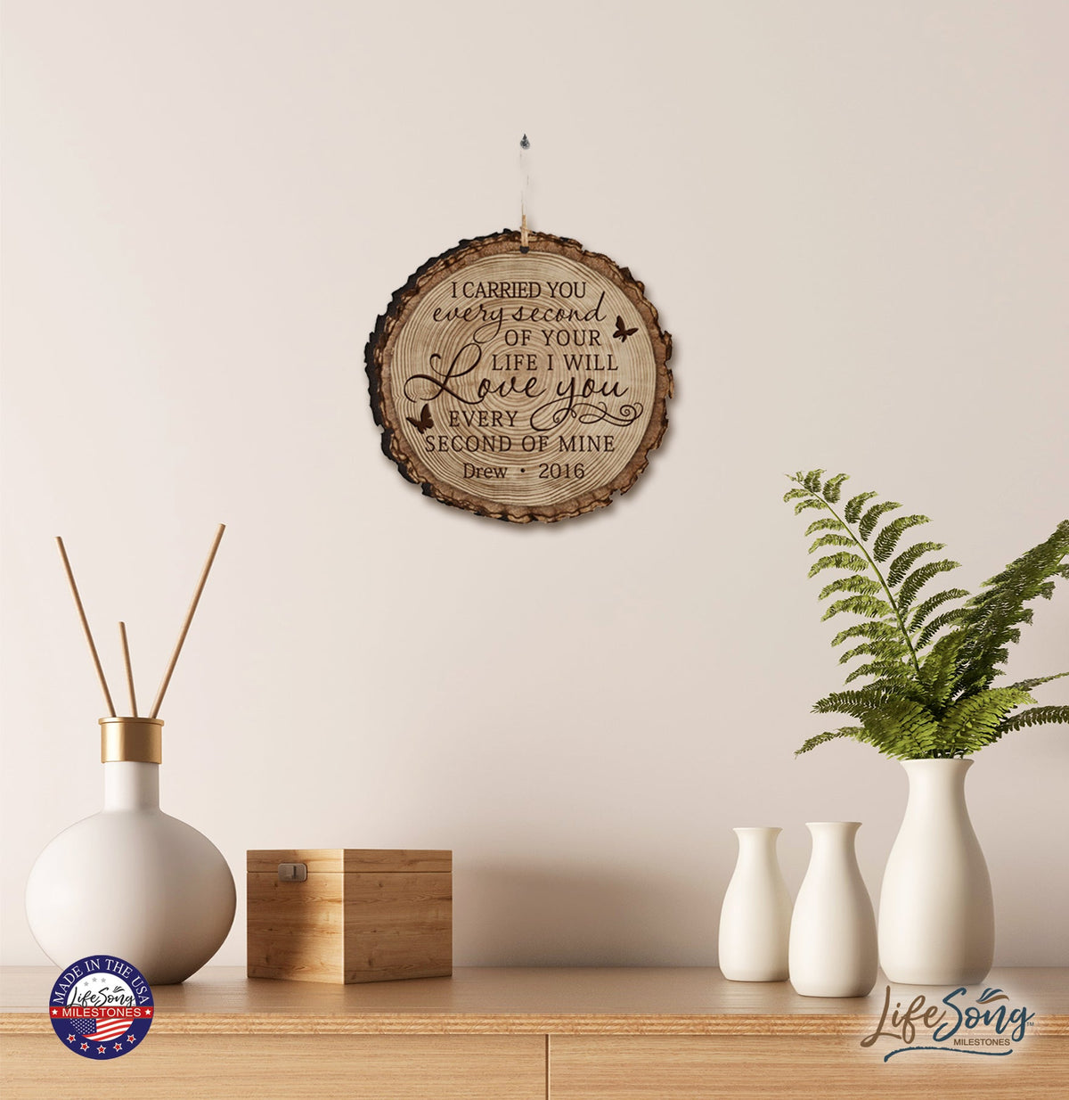 Personalized Engraved Memorial Ornament - I Carried You (butterfly) - LifeSong Milestones