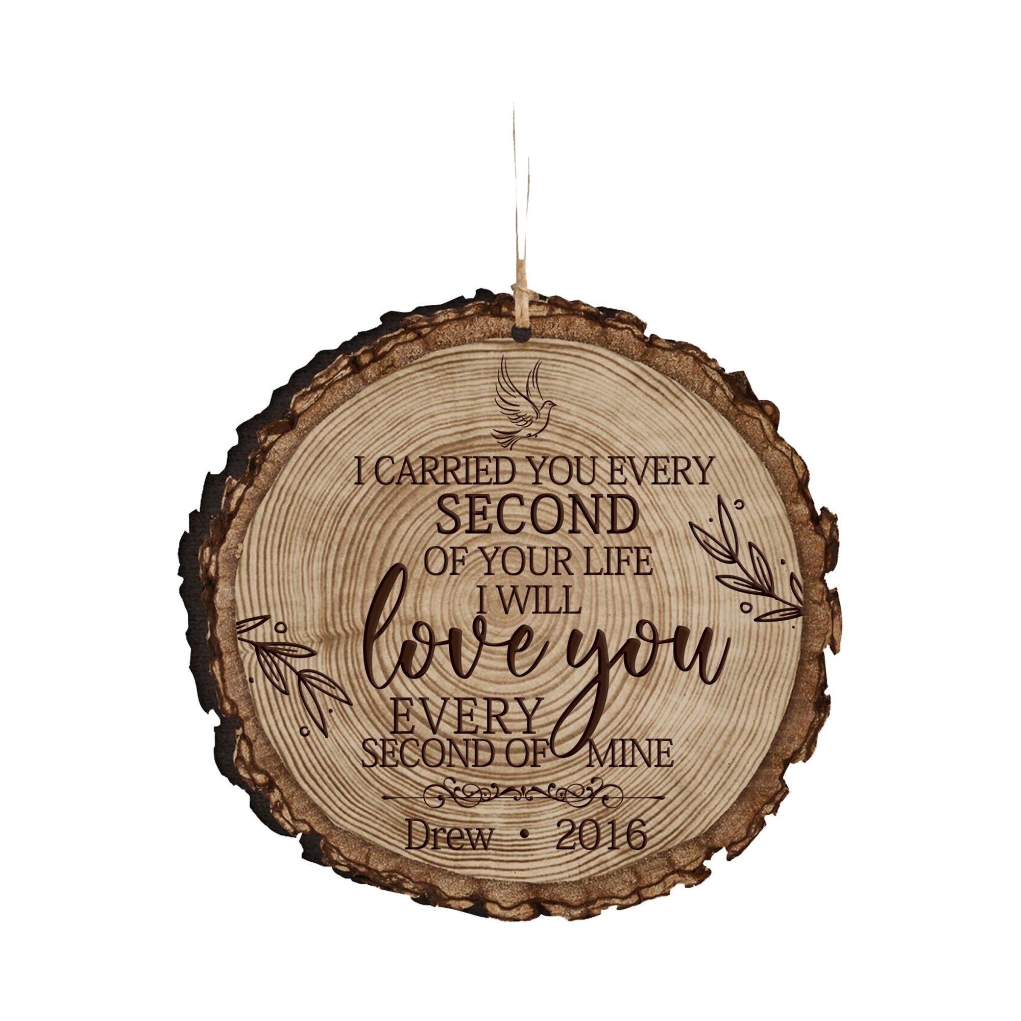 Personalized Engraved Memorial Ornament - I Carried You (dove) - LifeSong Milestones