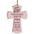 Personalized Engraved New Baby Cross Ornament - Pink - LifeSong Milestones