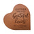 Personalized Engraved Wooden Inspirational Heart Block 5” x 5.25” x 0.75” - Gather Here With - LifeSong Milestones