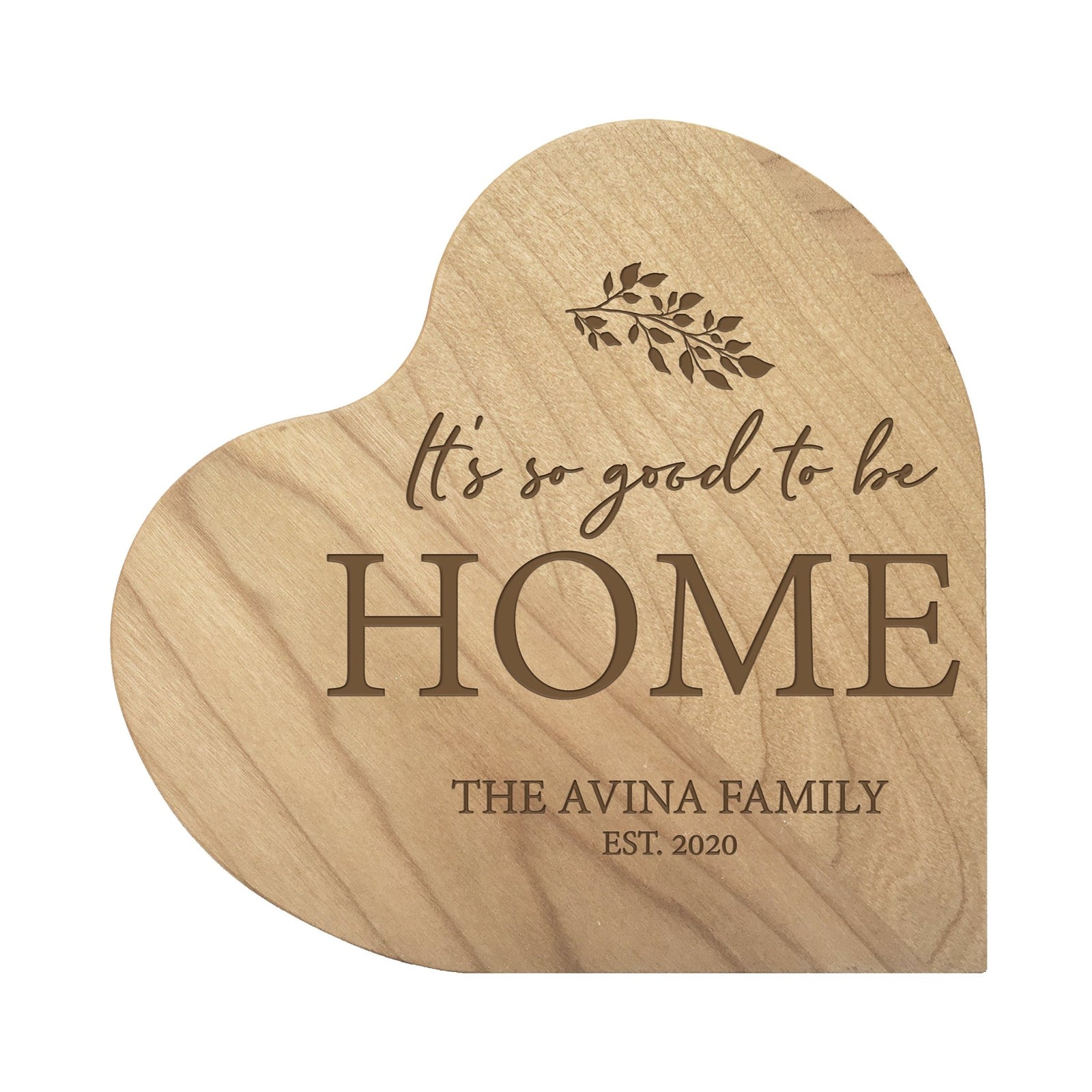 Personalized Engraved Wooden Inspirational Heart Block 5” x 5.25” x 0.75” - It’s So Good To Be - LifeSong Milestones