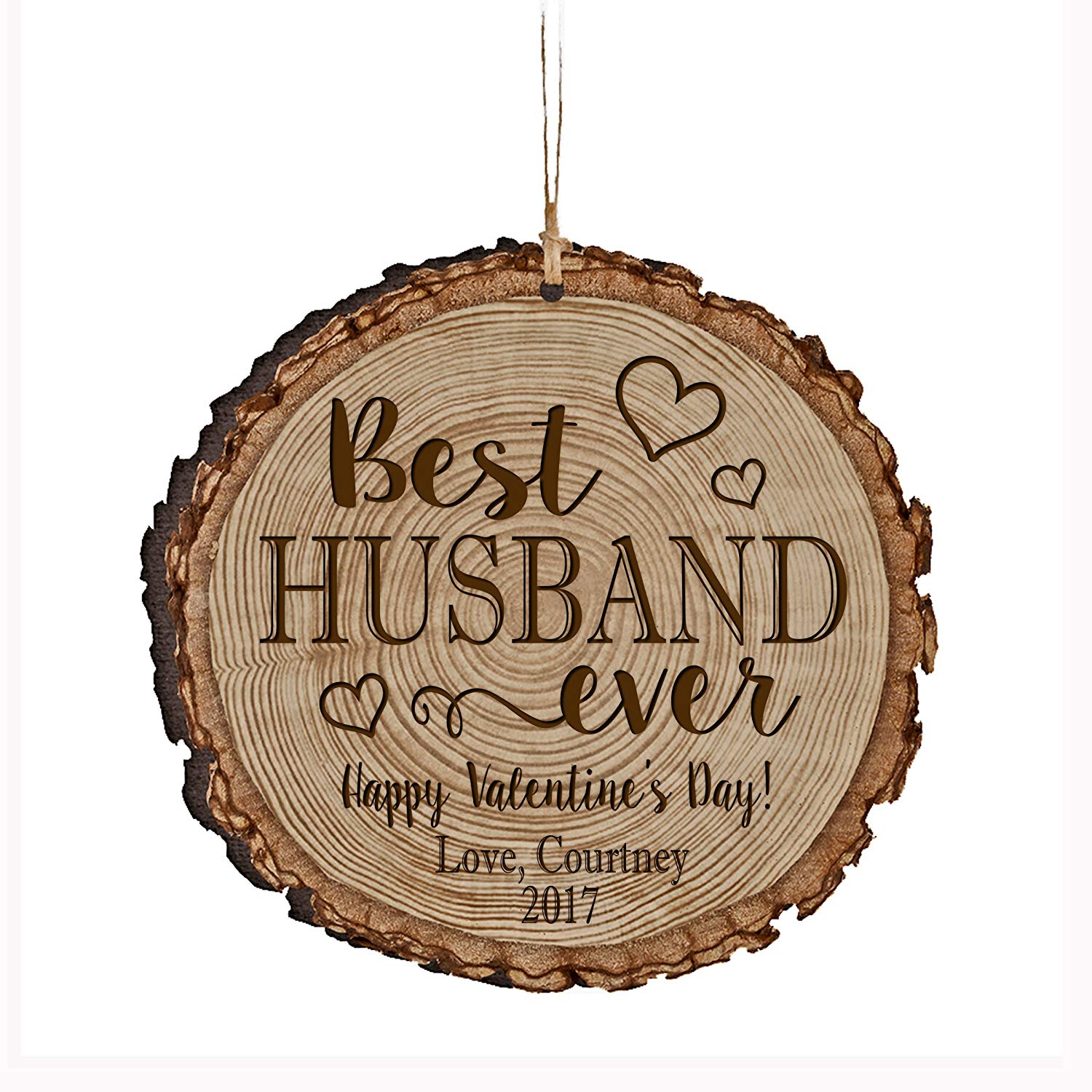 Personalized Engraved Wooden Ornament Gift for Husband and Wife - LifeSong Milestones