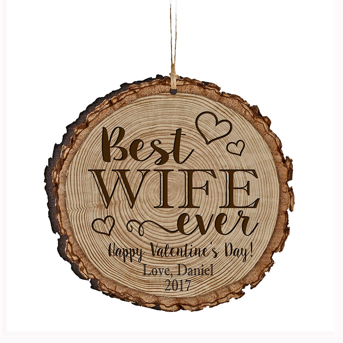Personalized Engraved Wooden Ornament Gift for Husband and Wife - LifeSong Milestones