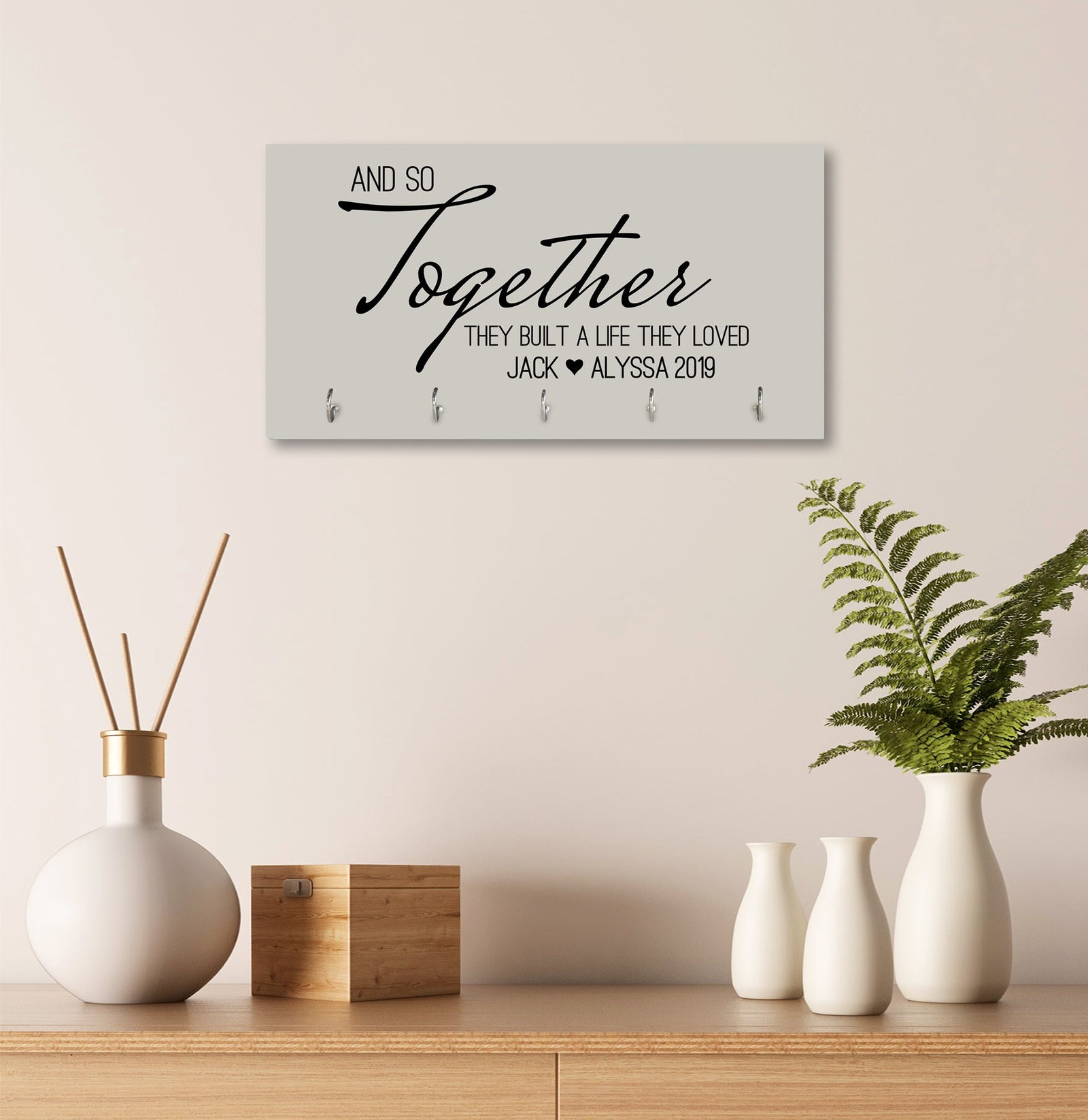 Personalized Established Key Holders - And So Together - LifeSong Milestones