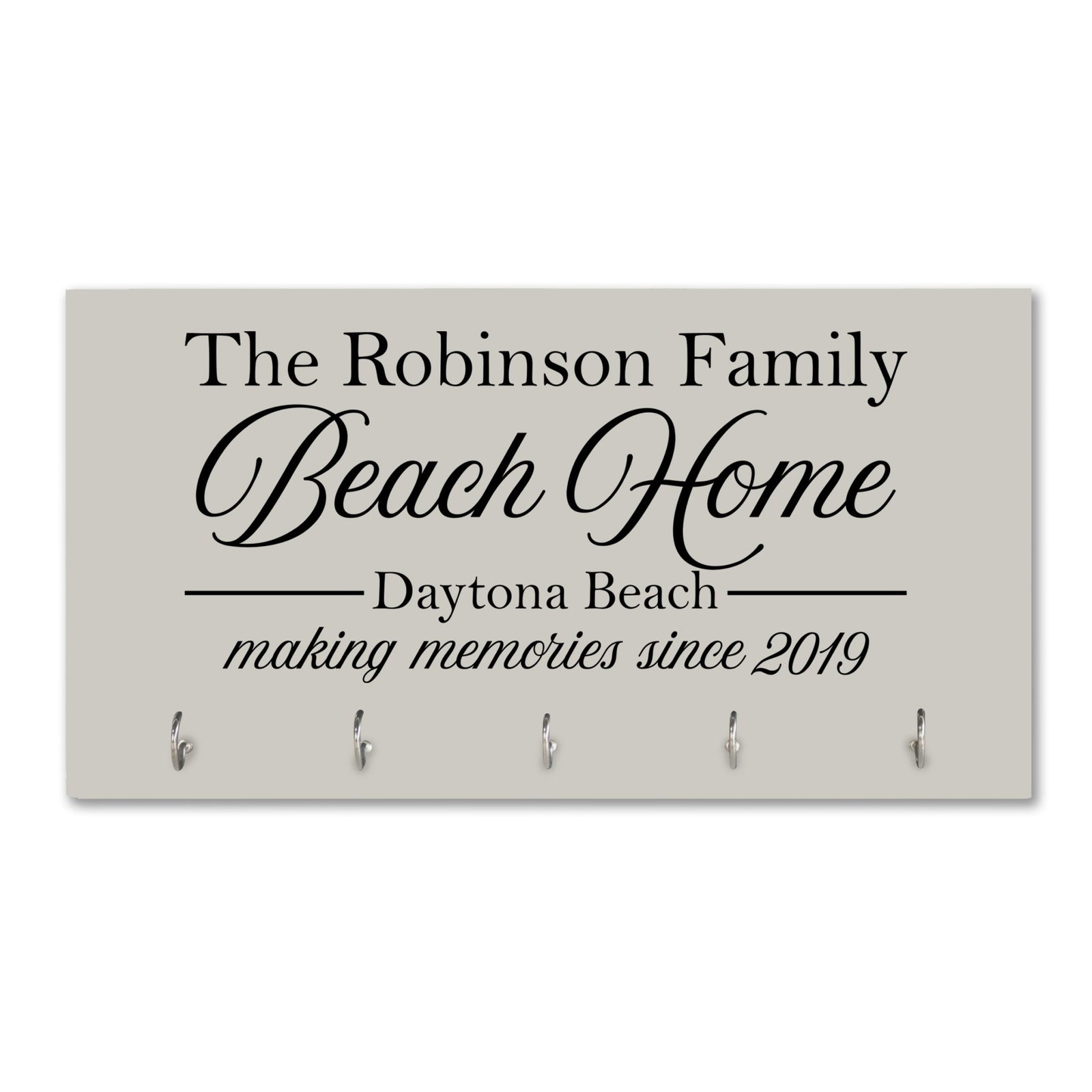 Personalized Established Key Holders - Beach House - LifeSong Milestones