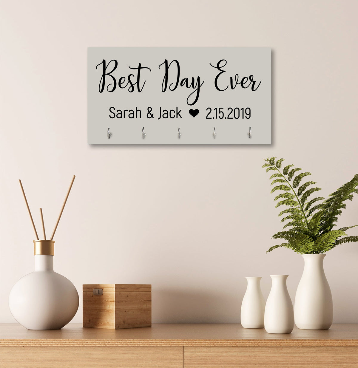 Personalized Established Key Holders - Best Day Ever - LifeSong Milestones