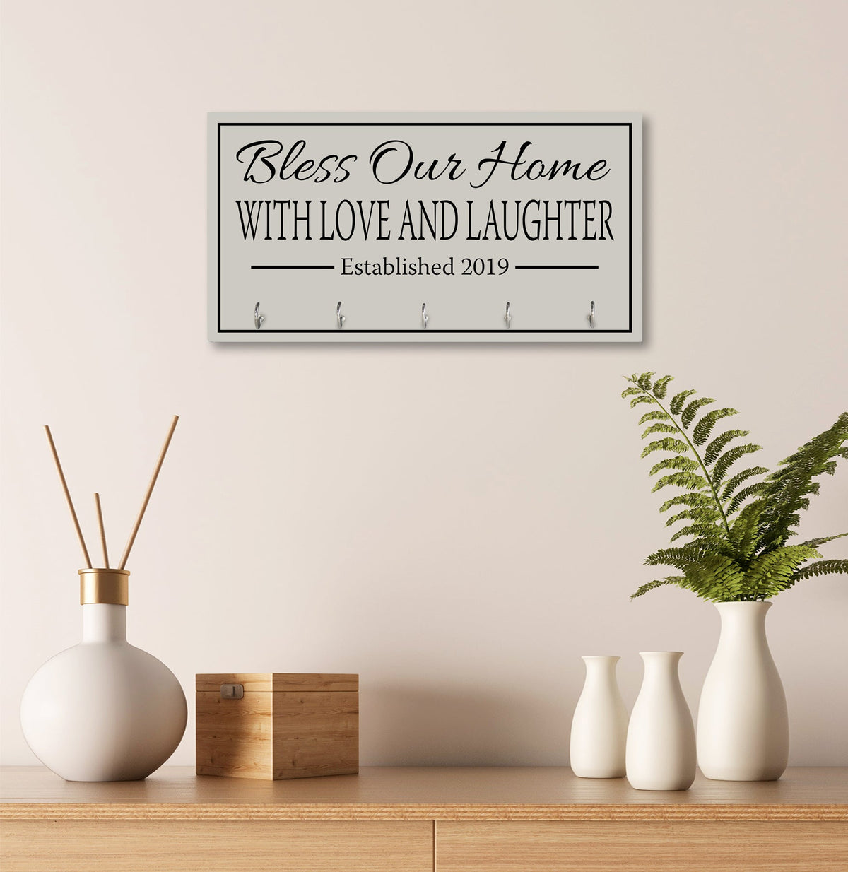 Personalized Established Key Holders - Bless Our Home - LifeSong Milestones