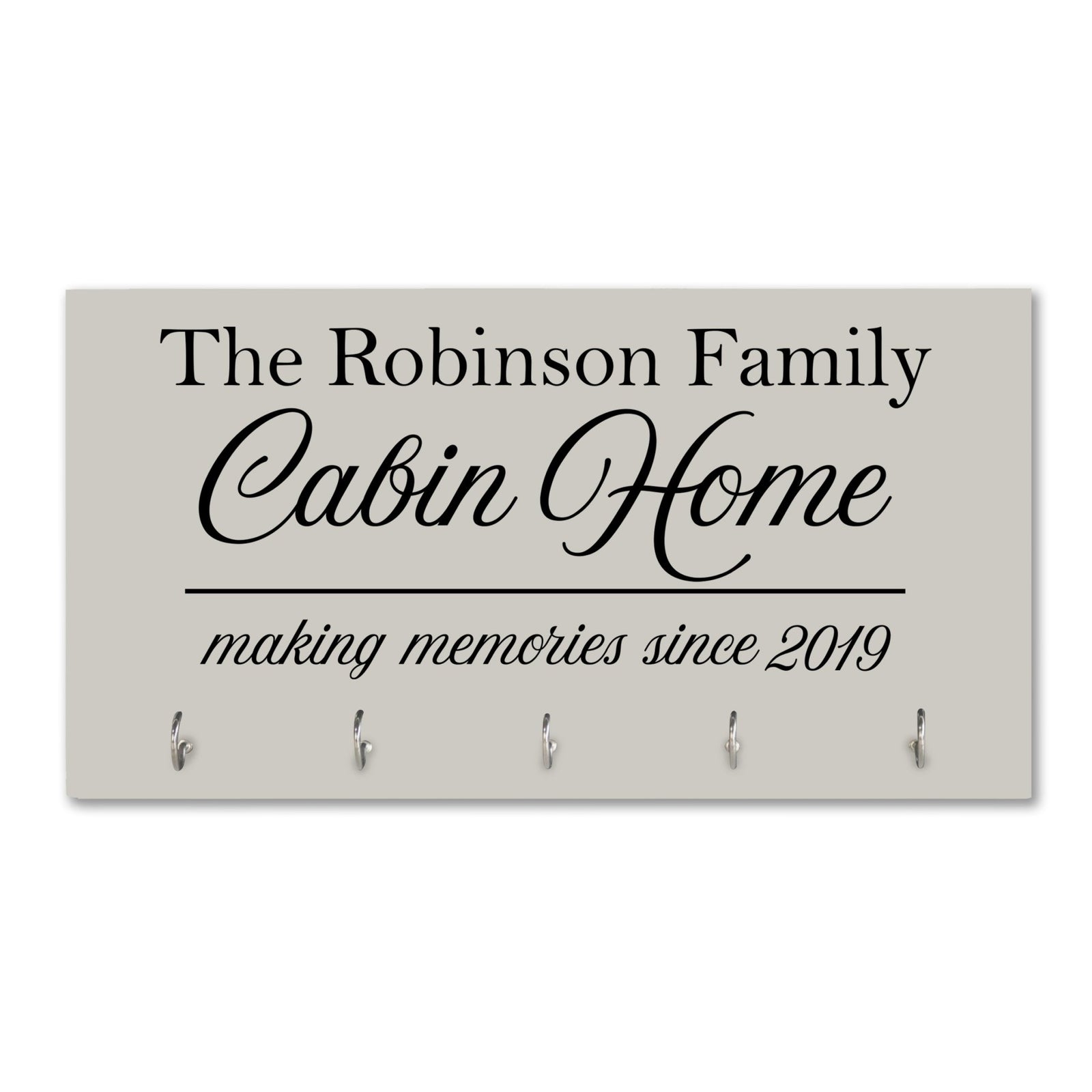 Personalized Established Key Holders - Cabin House - LifeSong Milestones