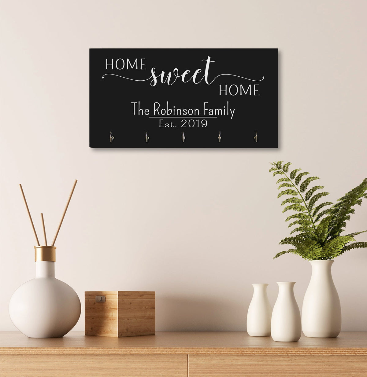 Personalized Established Key Holders - Home Sweet Home - LifeSong Milestones