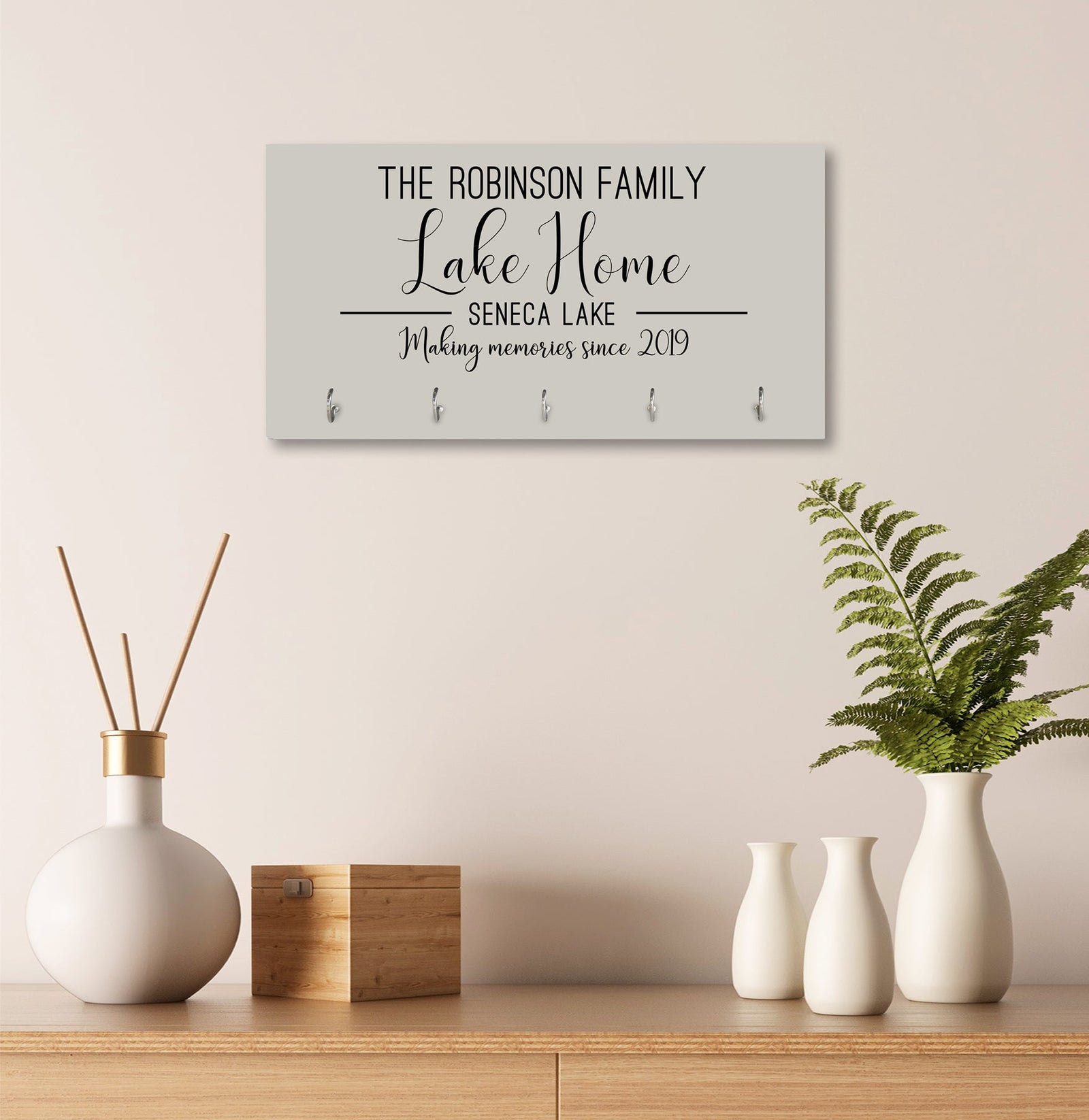Personalized Established Key Holders - Lake House 2 - LifeSong Milestones