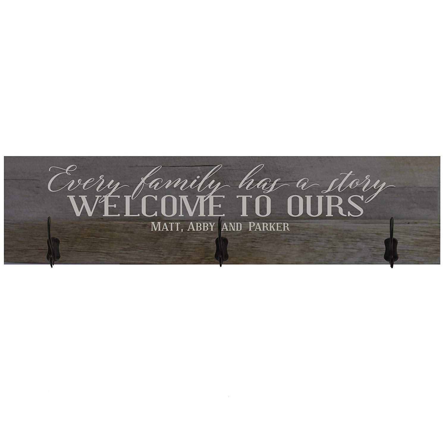 Personalized Every Family Has a Story Coat Rack Wall Sign - LifeSong Milestones