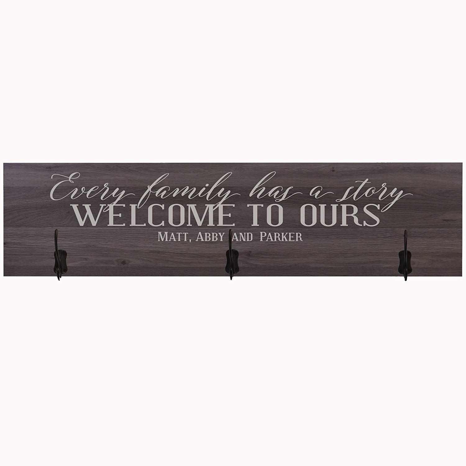 Personalized Every Family Has a Story Coat Rack Wall Sign - LifeSong Milestones
