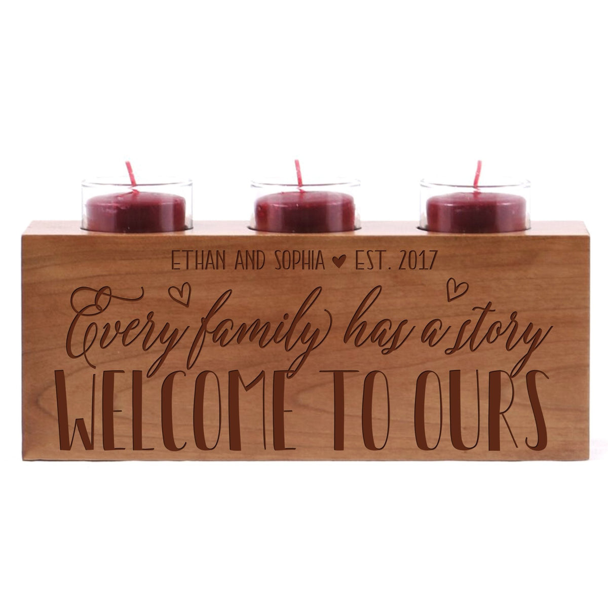 Personalized Everyday Cherry Candle Holder - Every Family - LifeSong Milestones