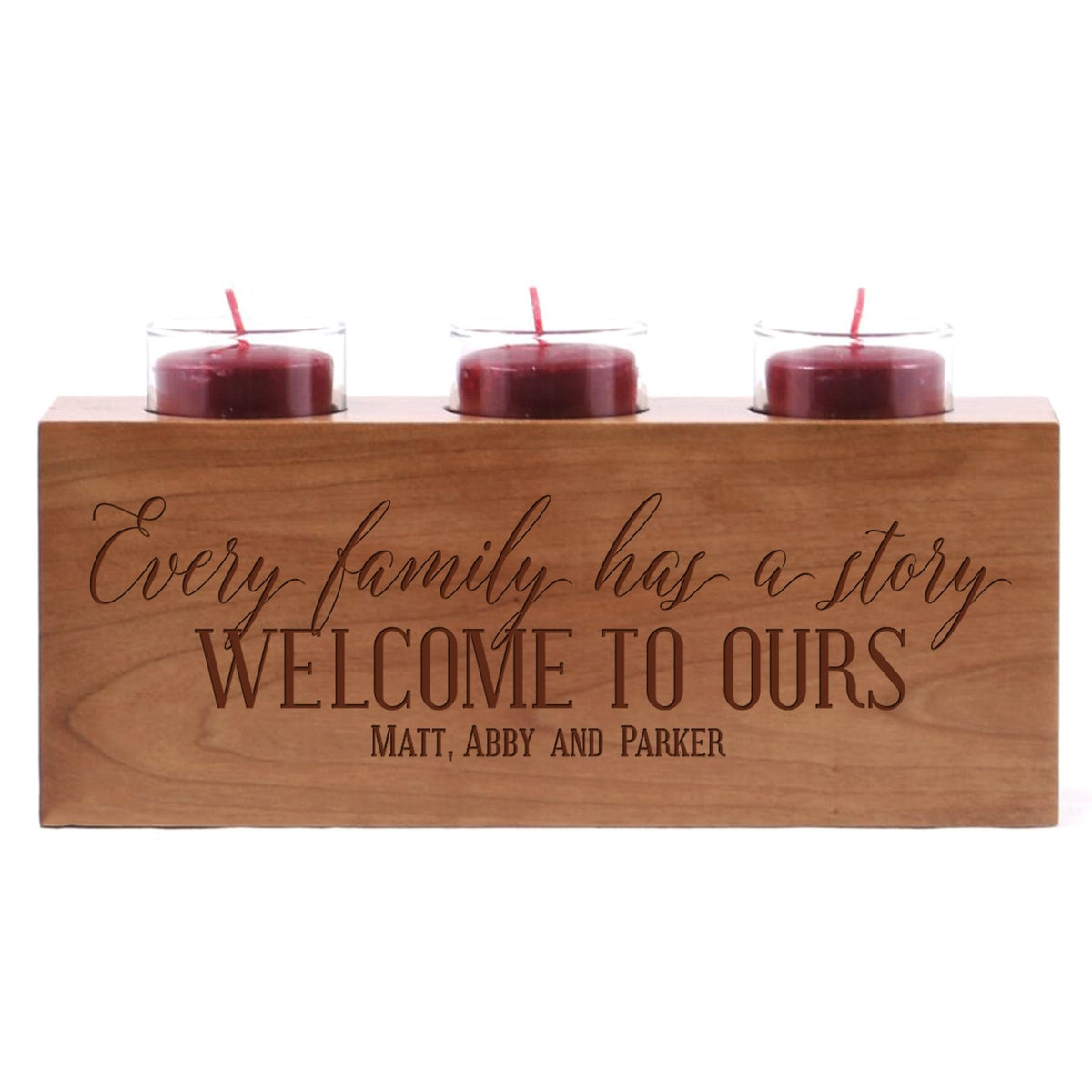 Personalized Everyday Cherry Candle Holder - Every Family - LifeSong Milestones