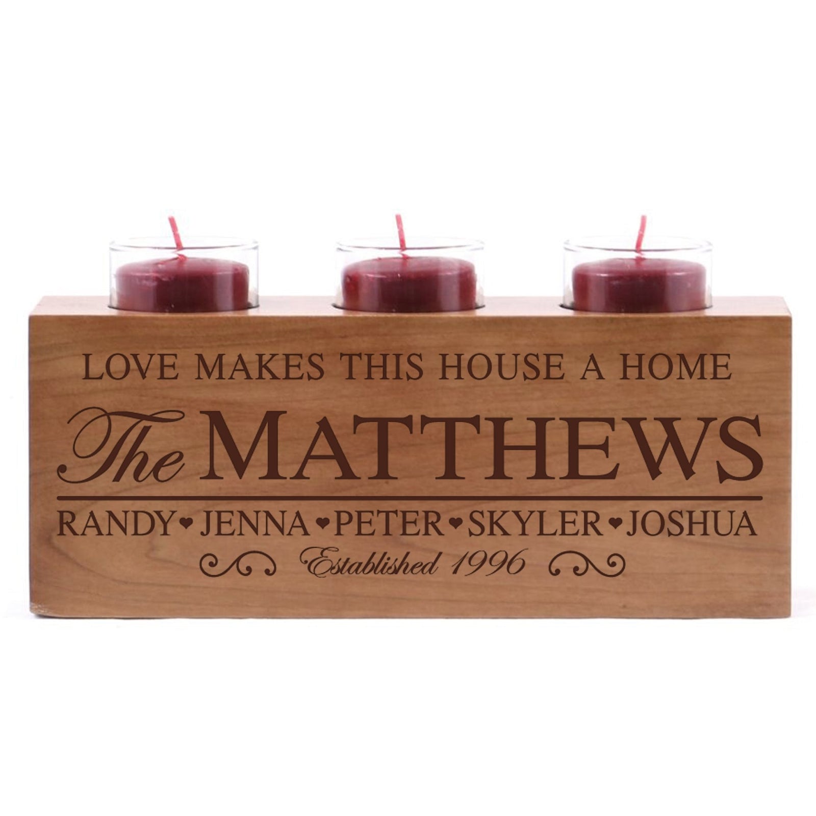 Personalized Everyday Cherry Candle Holder - House A Home - LifeSong Milestones