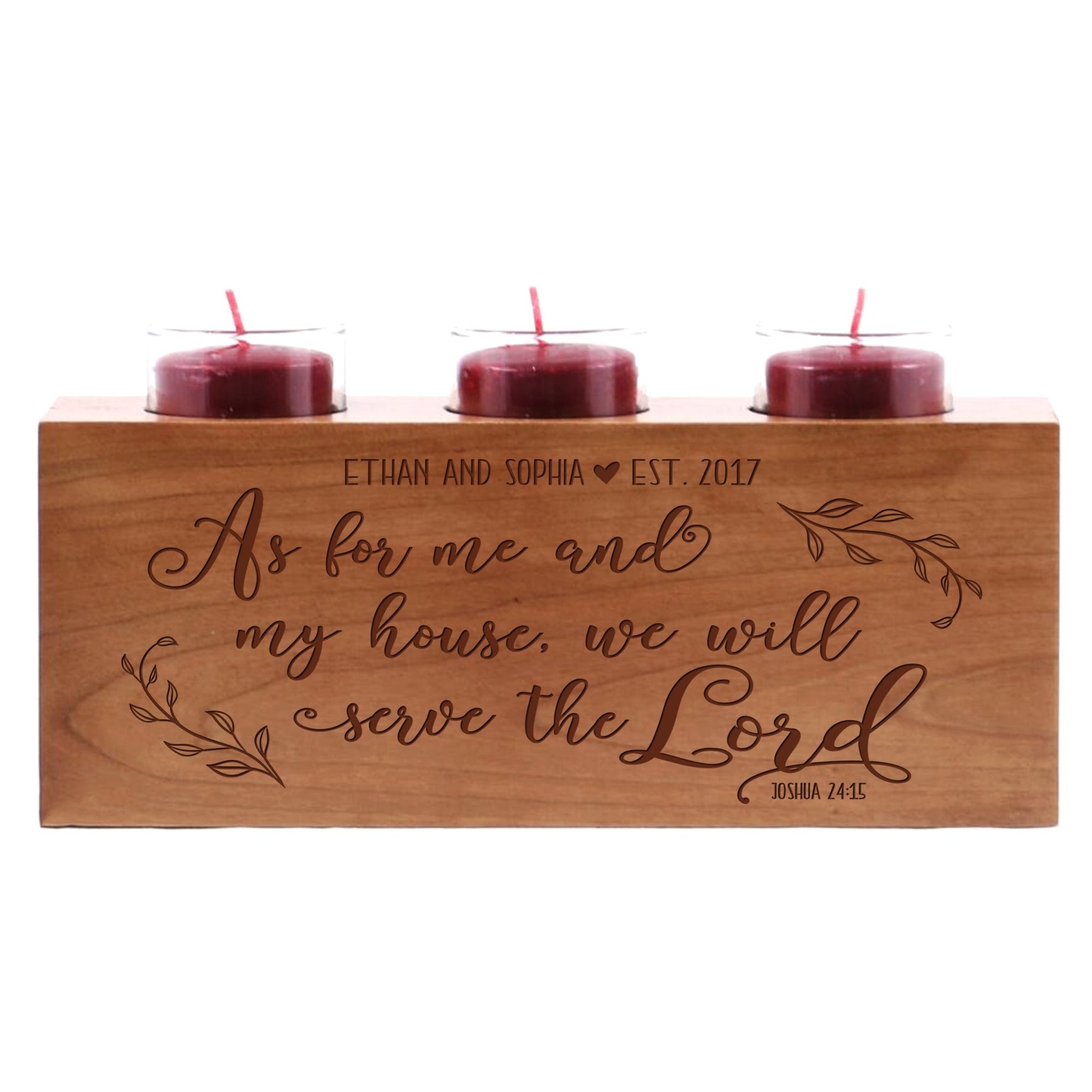 Personalized Everyday Cherry Candle Holder - Me & My House Branches - LifeSong Milestones