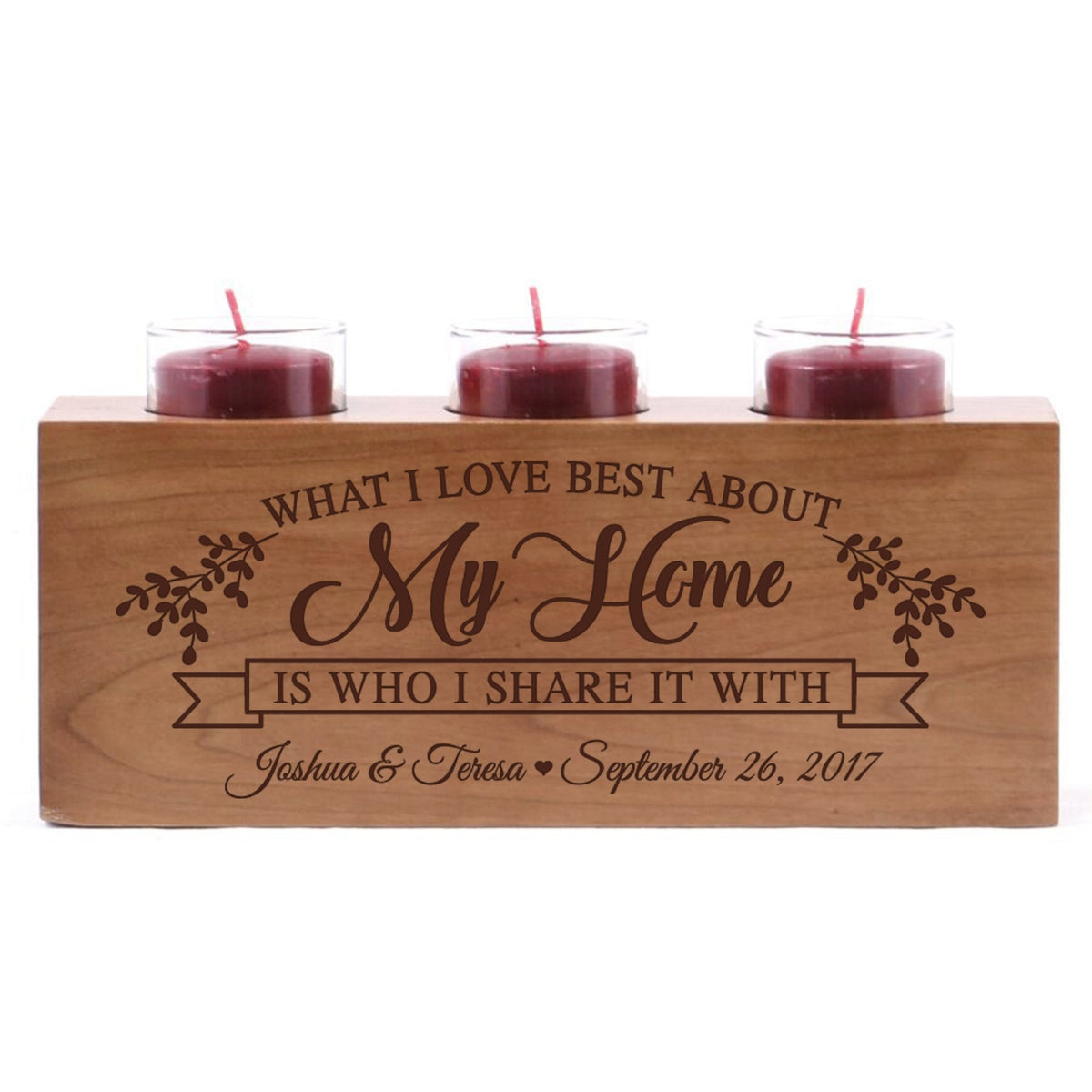 Personalized Everyday Cherry Candle Holder - My Home - LifeSong Milestones