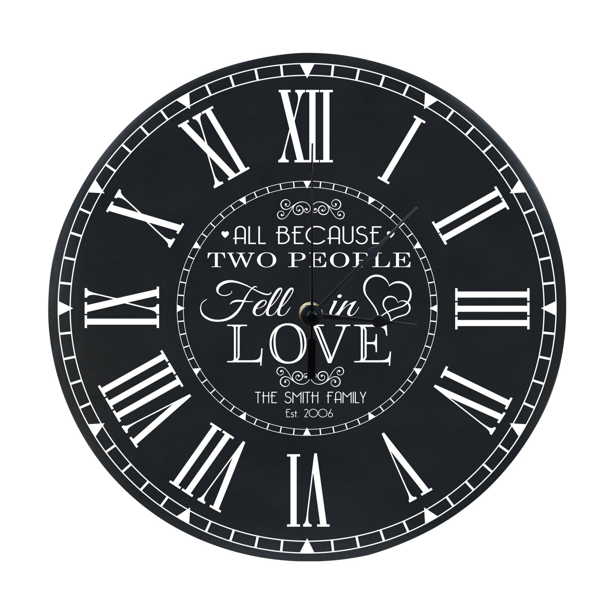 Personalized Everyday Home and Family Clocks - All Because Two People Fell In Love - LifeSong Milestones