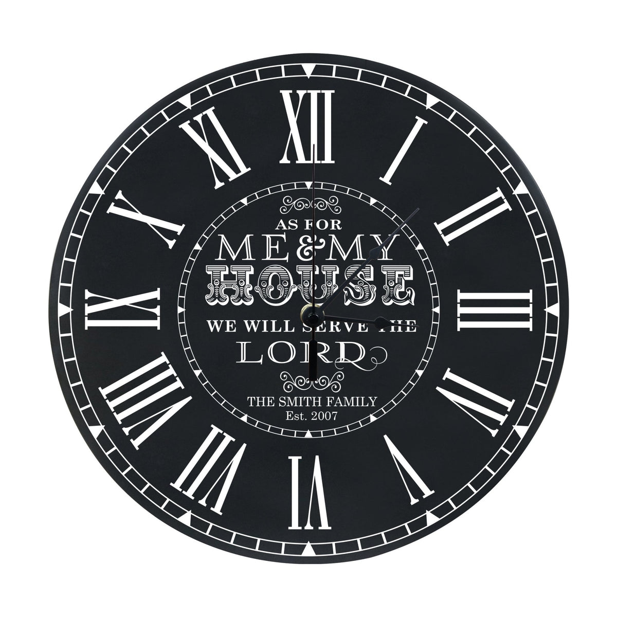 Personalized Everyday Home and Family Clocks - As For Me and My House - LifeSong Milestones