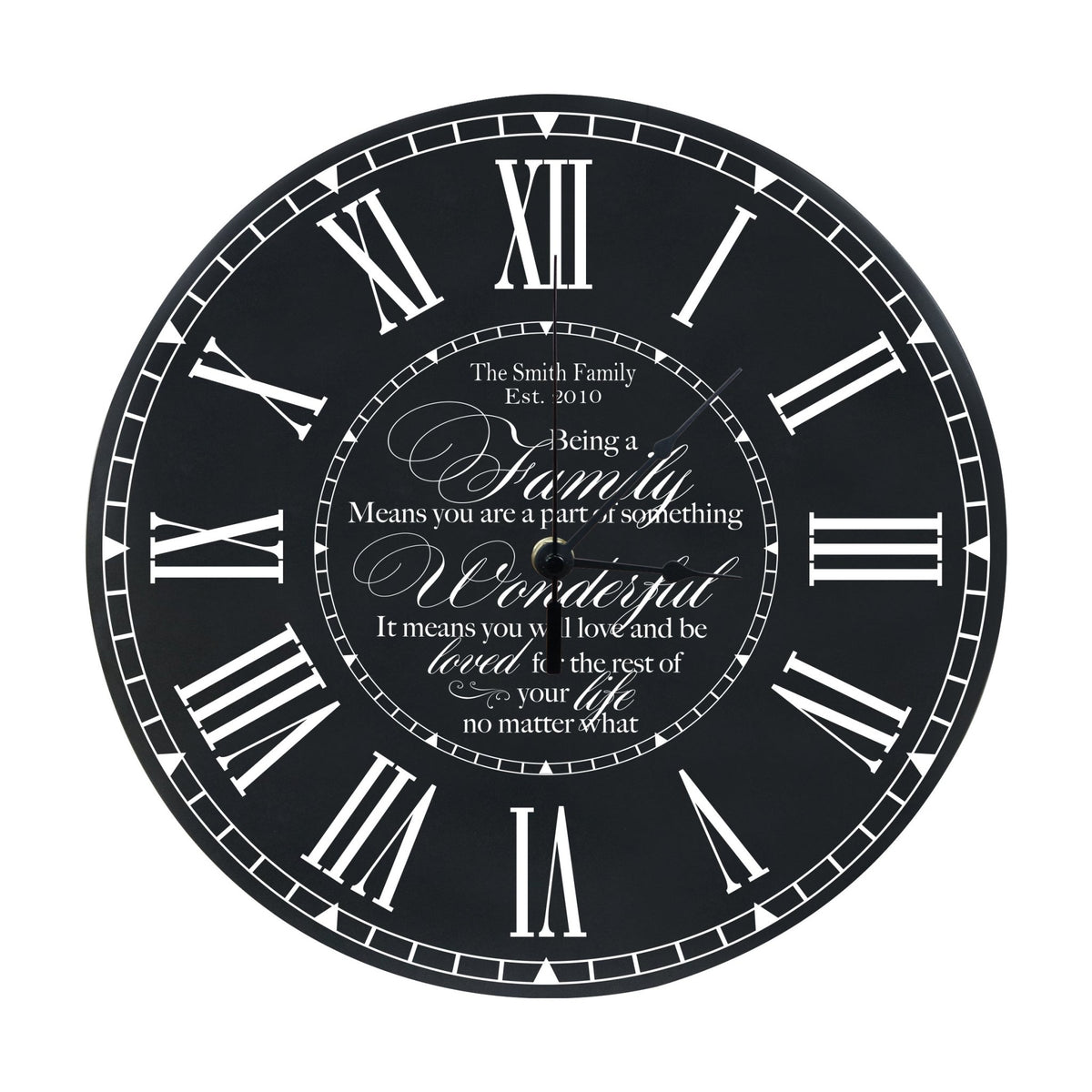 Personalized Everyday Home and Family Clocks - Being a Family Means - LifeSong Milestones