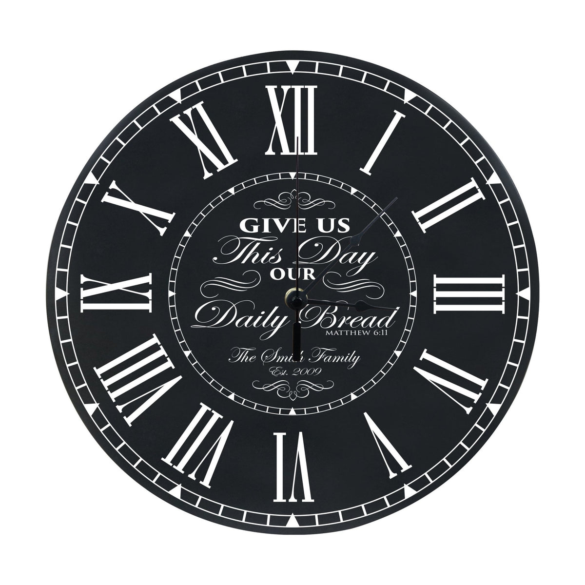 Personalized Everyday Home and Family Clocks - Give Us This Day - LifeSong Milestones