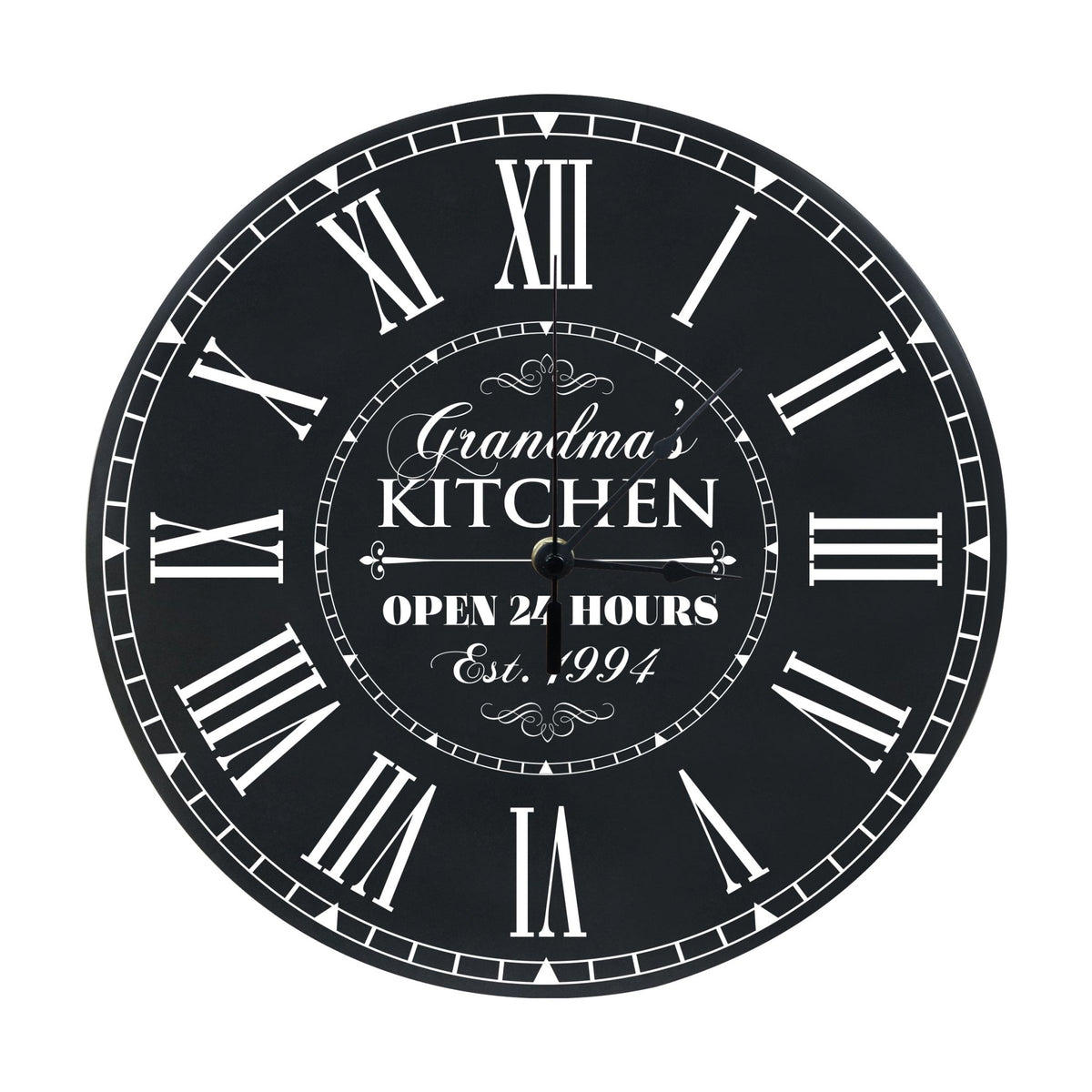 Personalized Everyday Home and Family Clocks - Kitchen Open 24 Hours - LifeSong Milestones