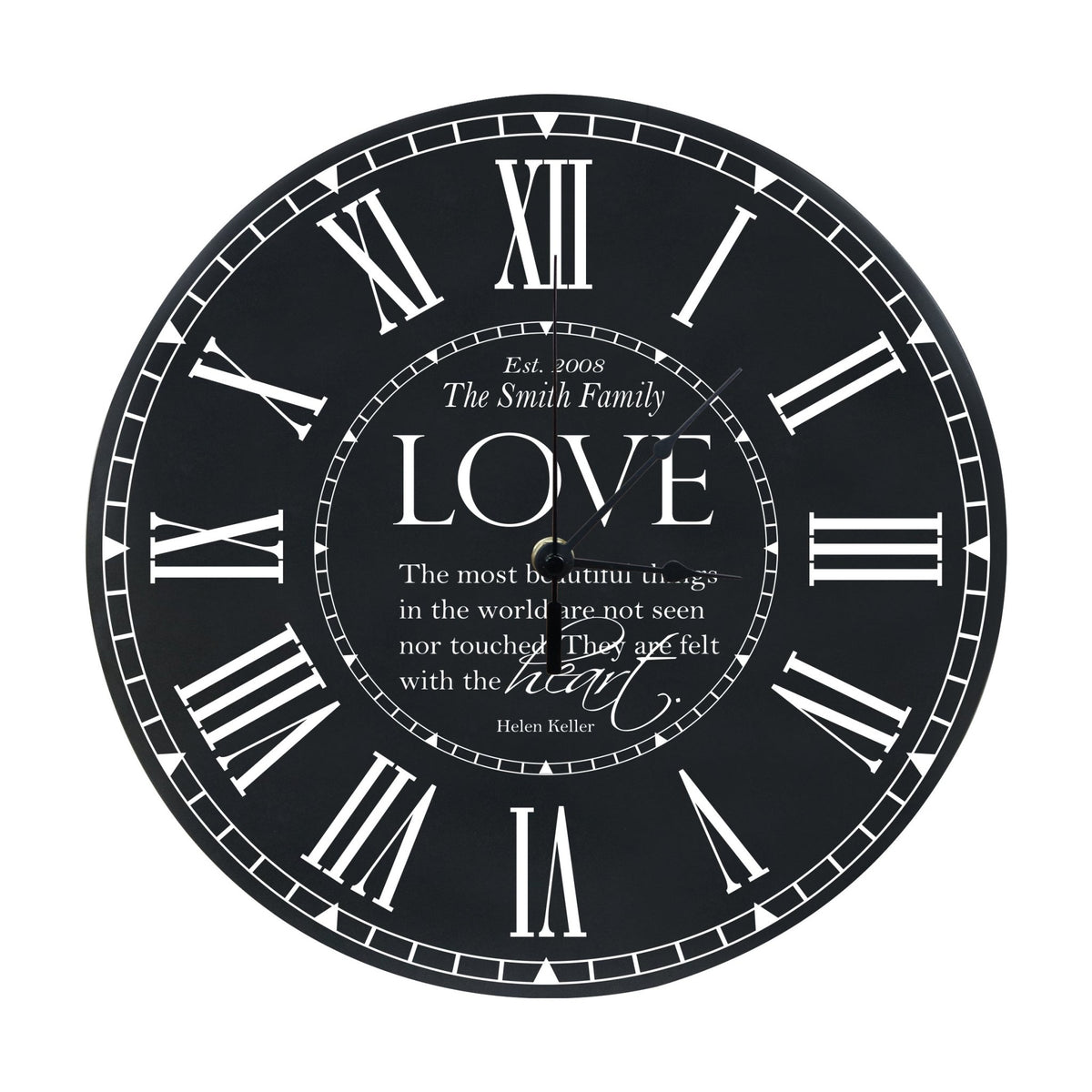 Personalized Everyday Home and Family Clocks - Love-Hellen Keller - LifeSong Milestones