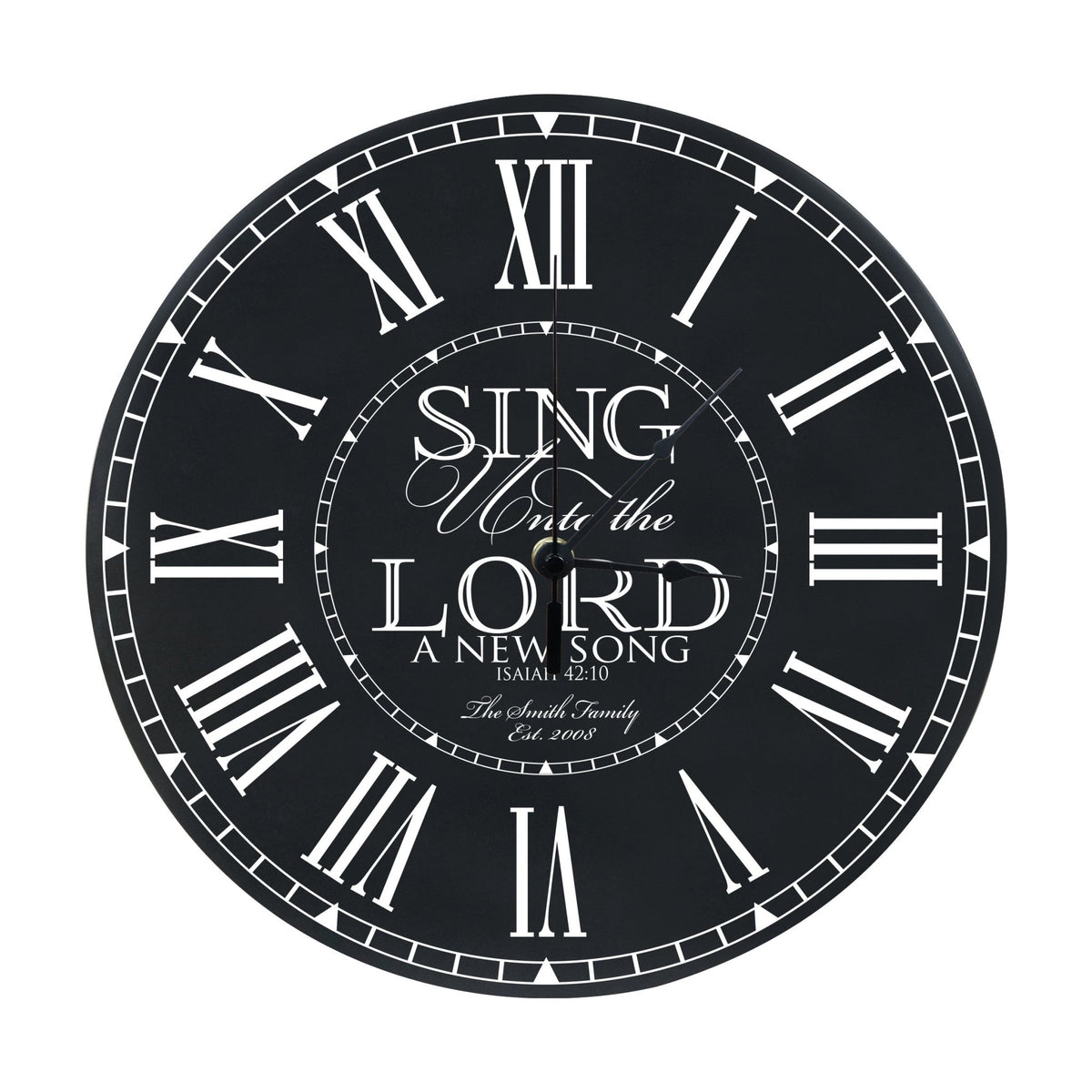 Personalized Everyday Home and Family Clocks - Sing Unto The Lord - LifeSong Milestones
