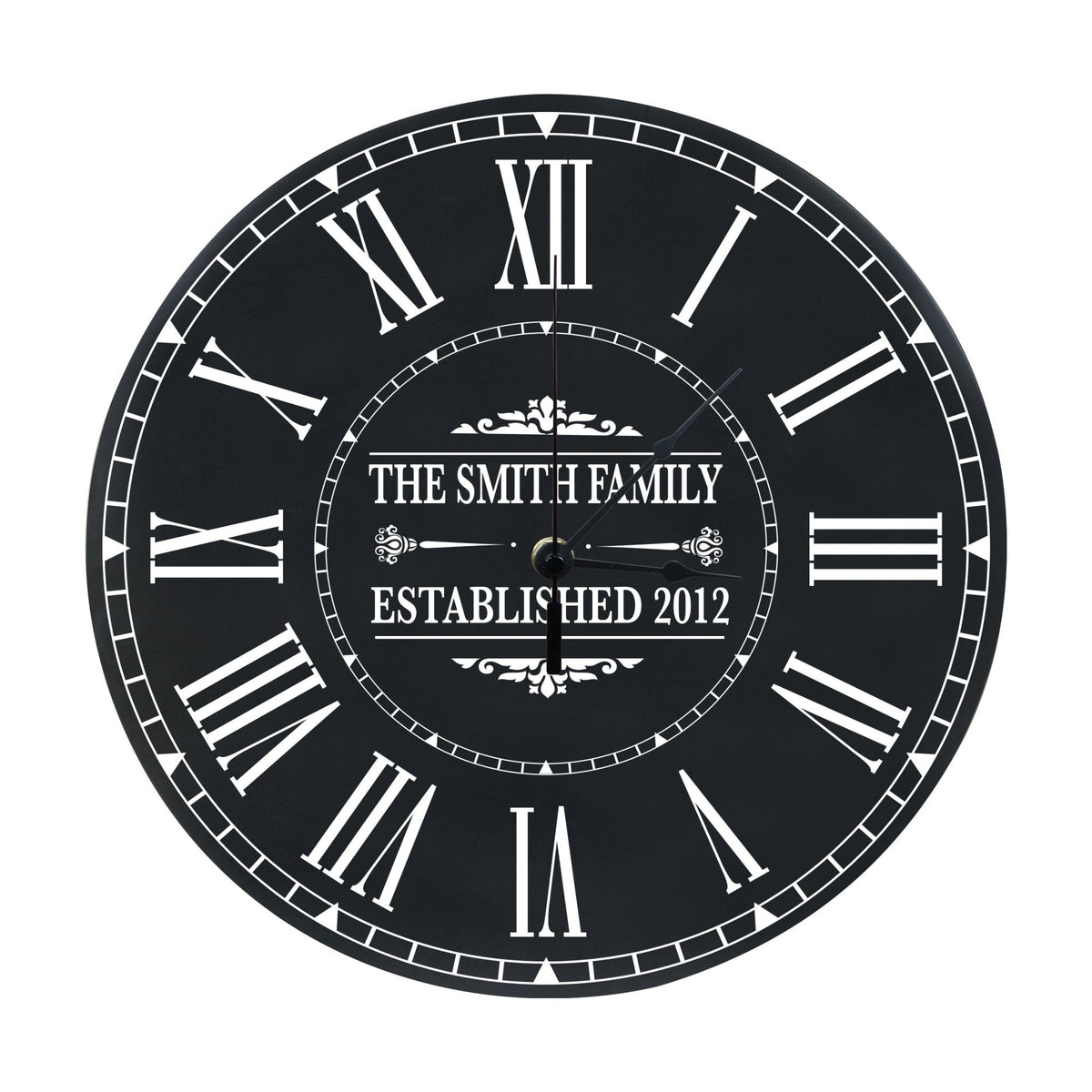 Personalized Everyday Home and Family Clocks - The Family Established Date - LifeSong Milestones