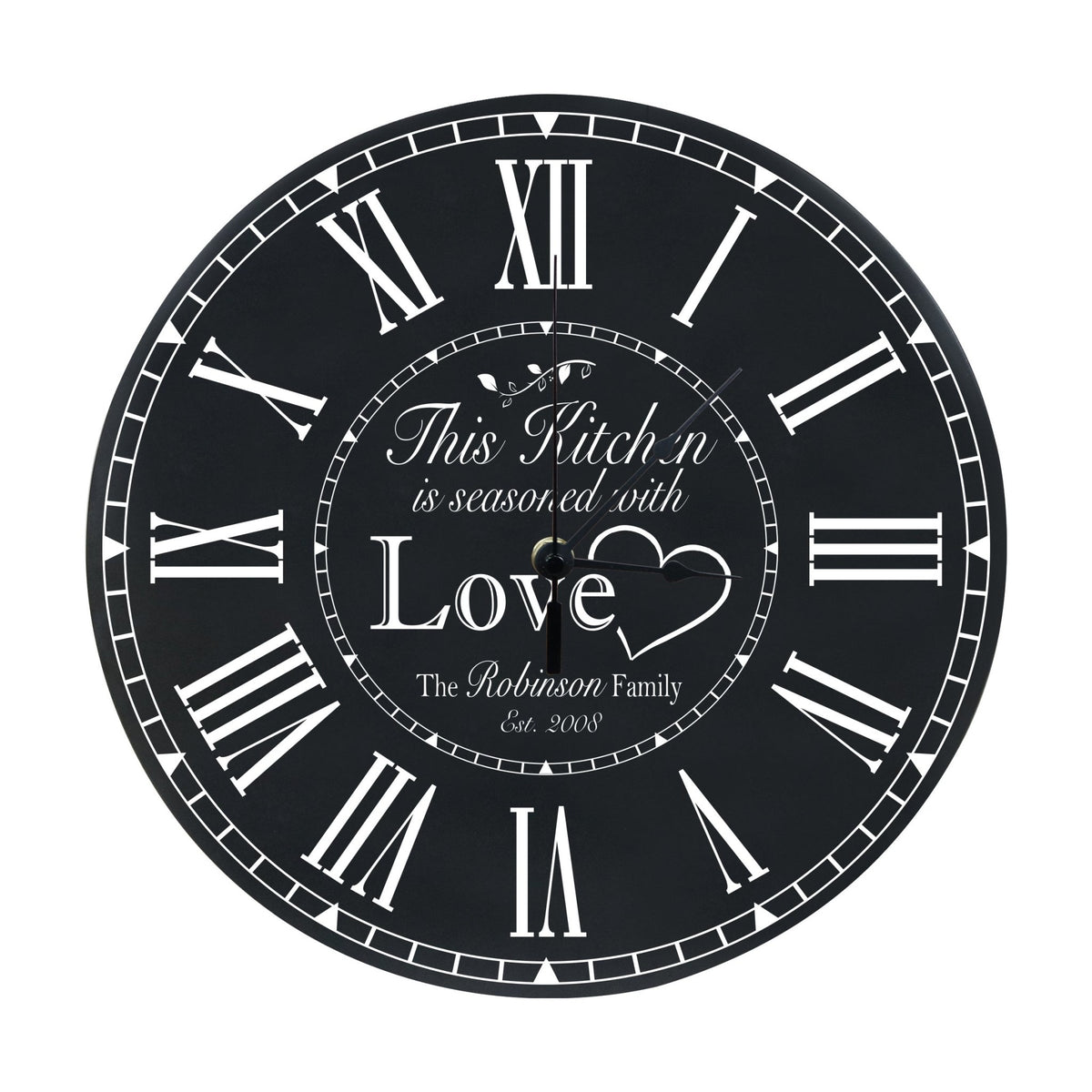 Personalized Everyday Home and Family Clocks - This Kitchen Seasoned With Love - LifeSong Milestones