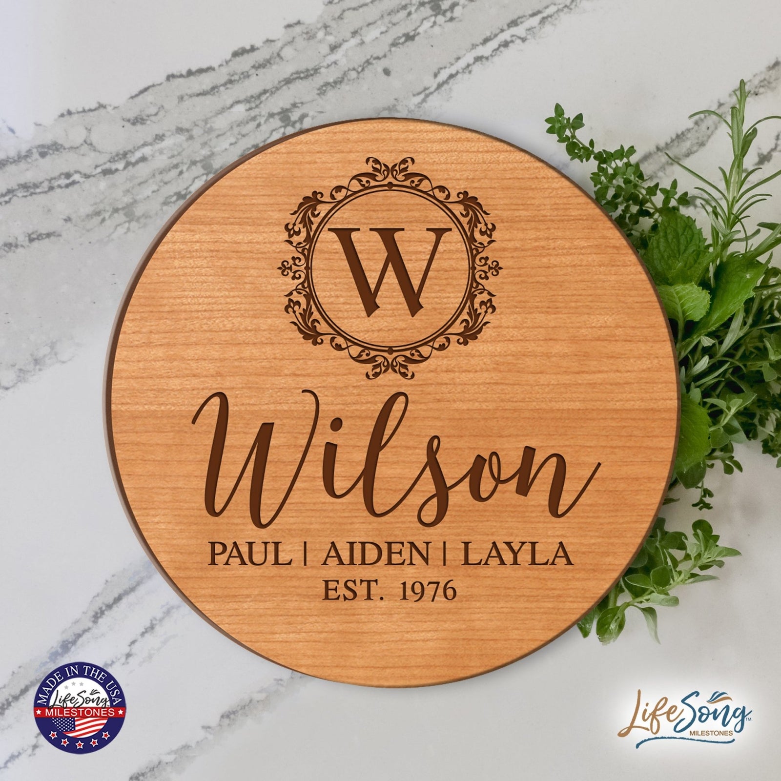 Personalized Everyday Lazy Susan Established Family - LifeSong Milestones