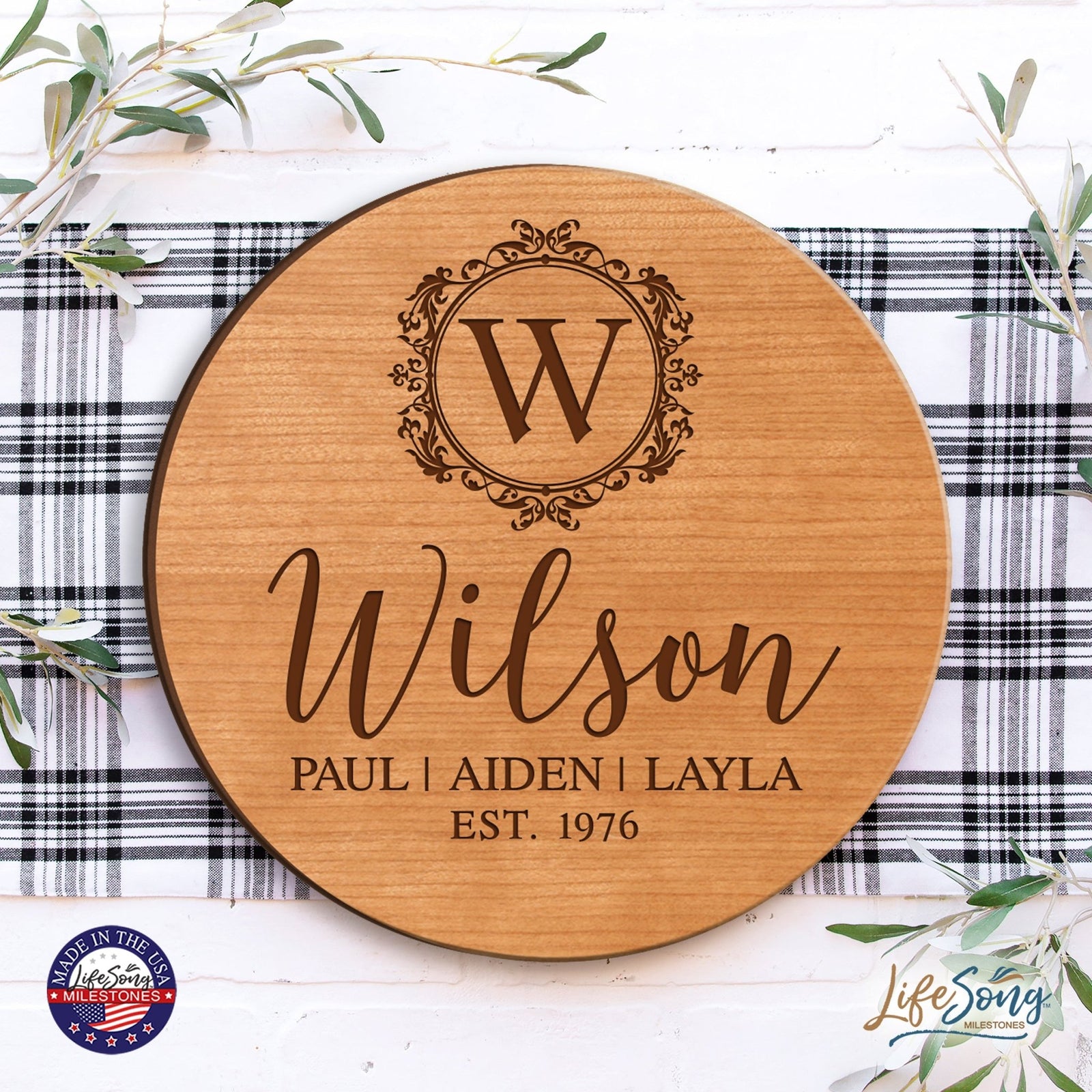 Personalized Everyday Lazy Susan Established Family - LifeSong Milestones