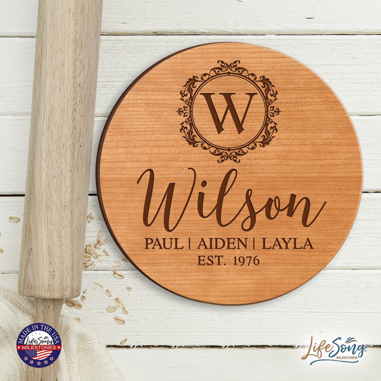 Personalized Everyday Lazy Susan Established Family - LifeSong Milestones