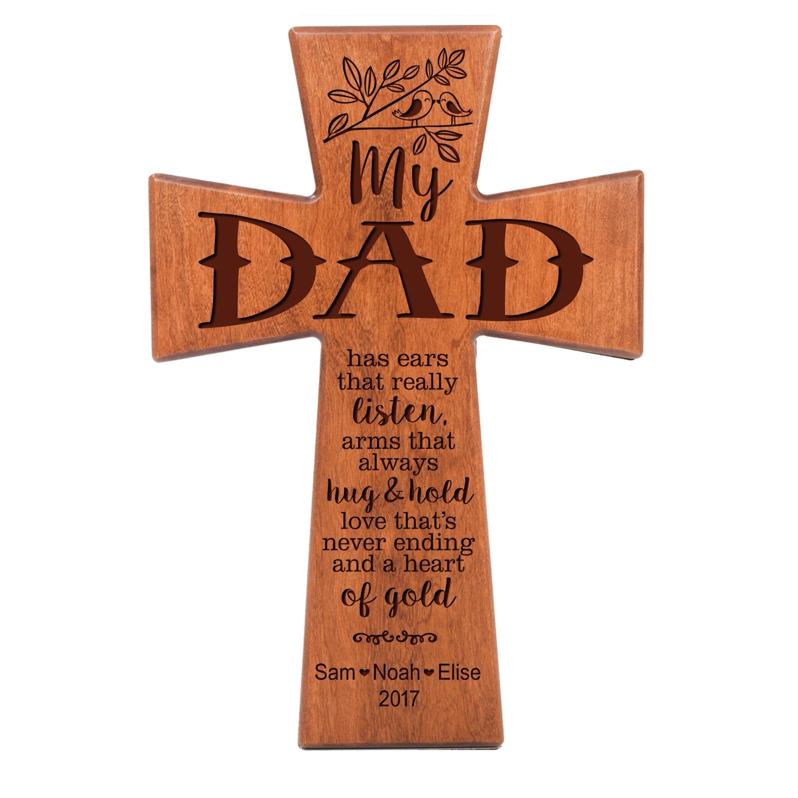 Personalized Family 7x11 Cross - My Dad - LifeSong Milestones