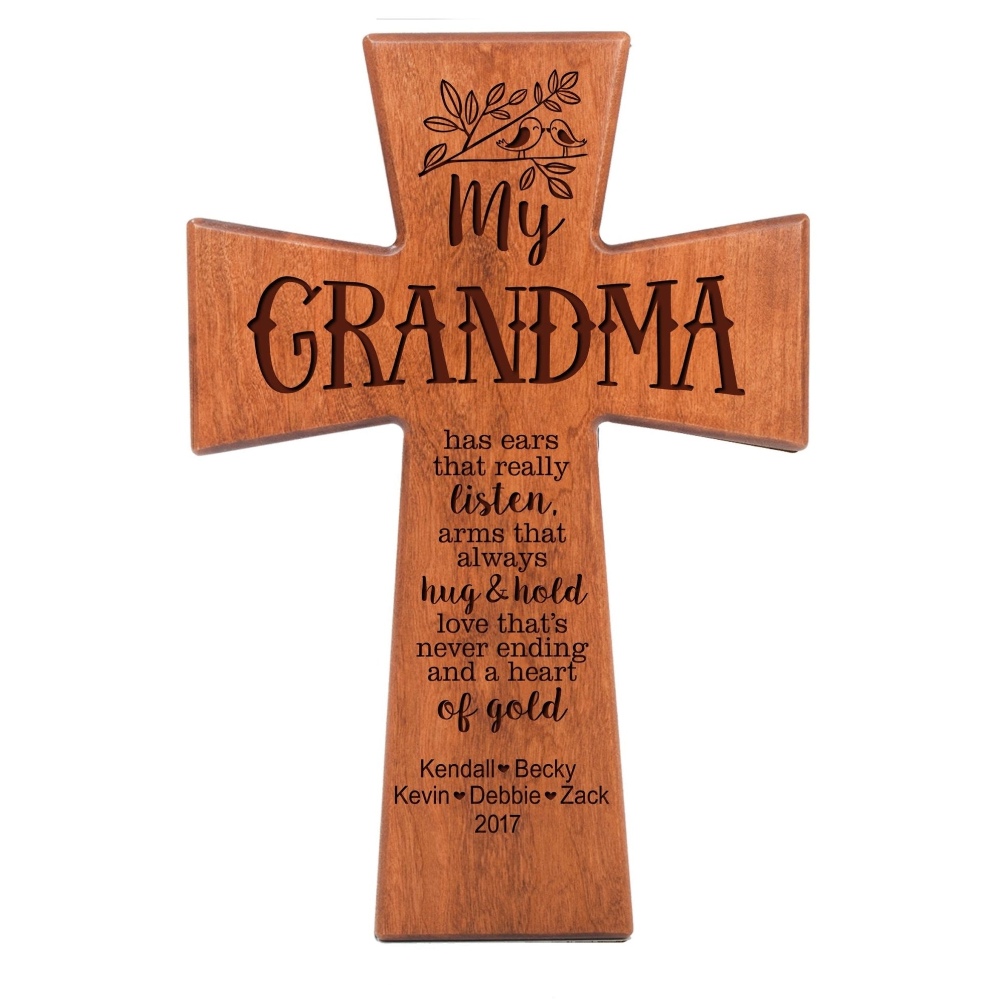 Personalized Family 7x11 Cross - My Grandma - LifeSong Milestones