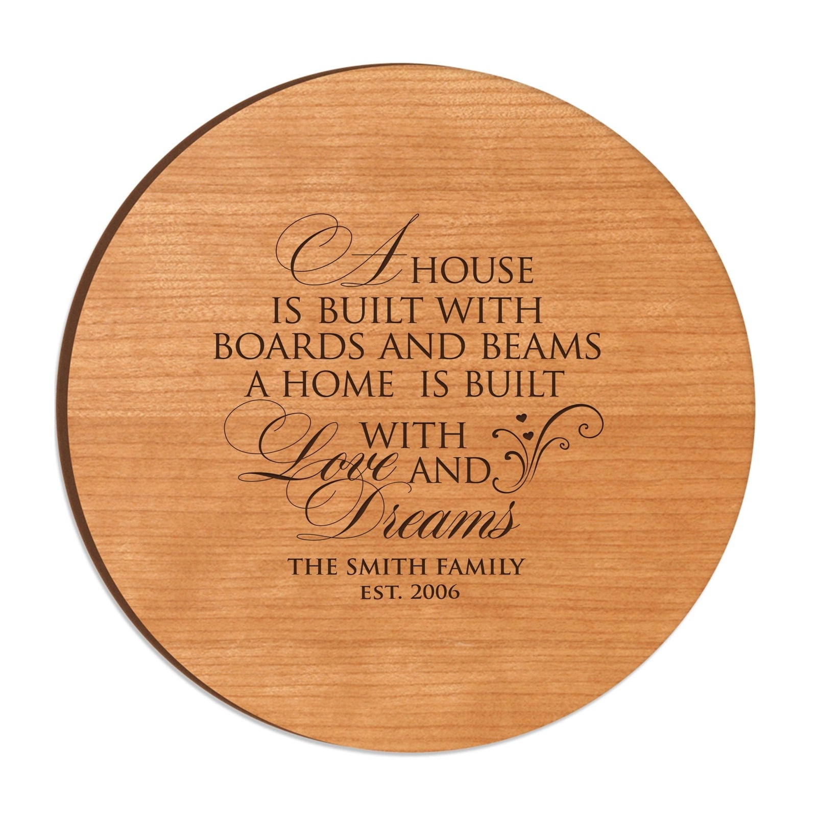Personalized Family and Everyday Lazy Susan - A Home Is Built With Love - LifeSong Milestones