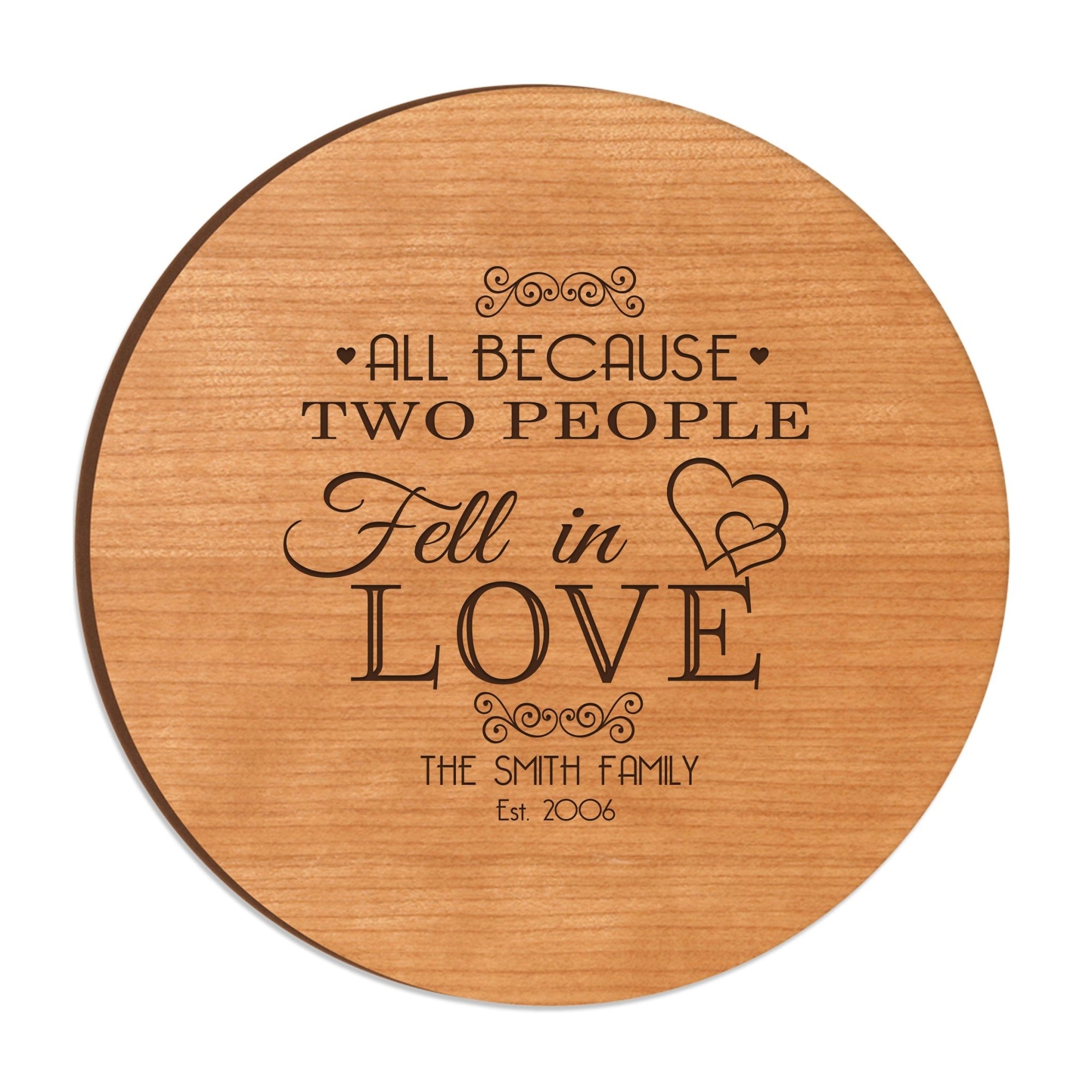 Personalized Family and Everyday Lazy Susan - All Because Two People - LifeSong Milestones