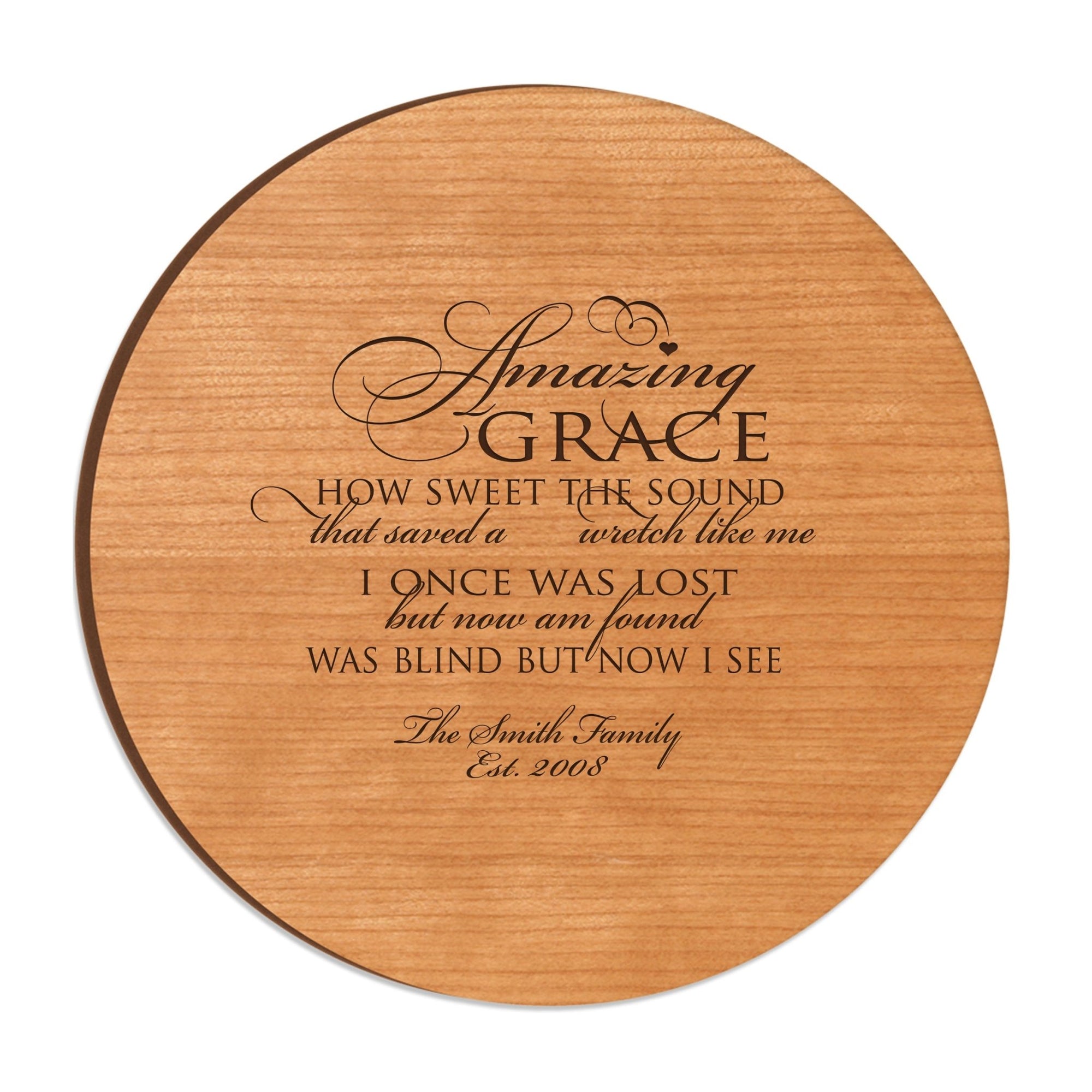 Personalized Family and Everyday Lazy Susan - Amazing Grace - LifeSong Milestones