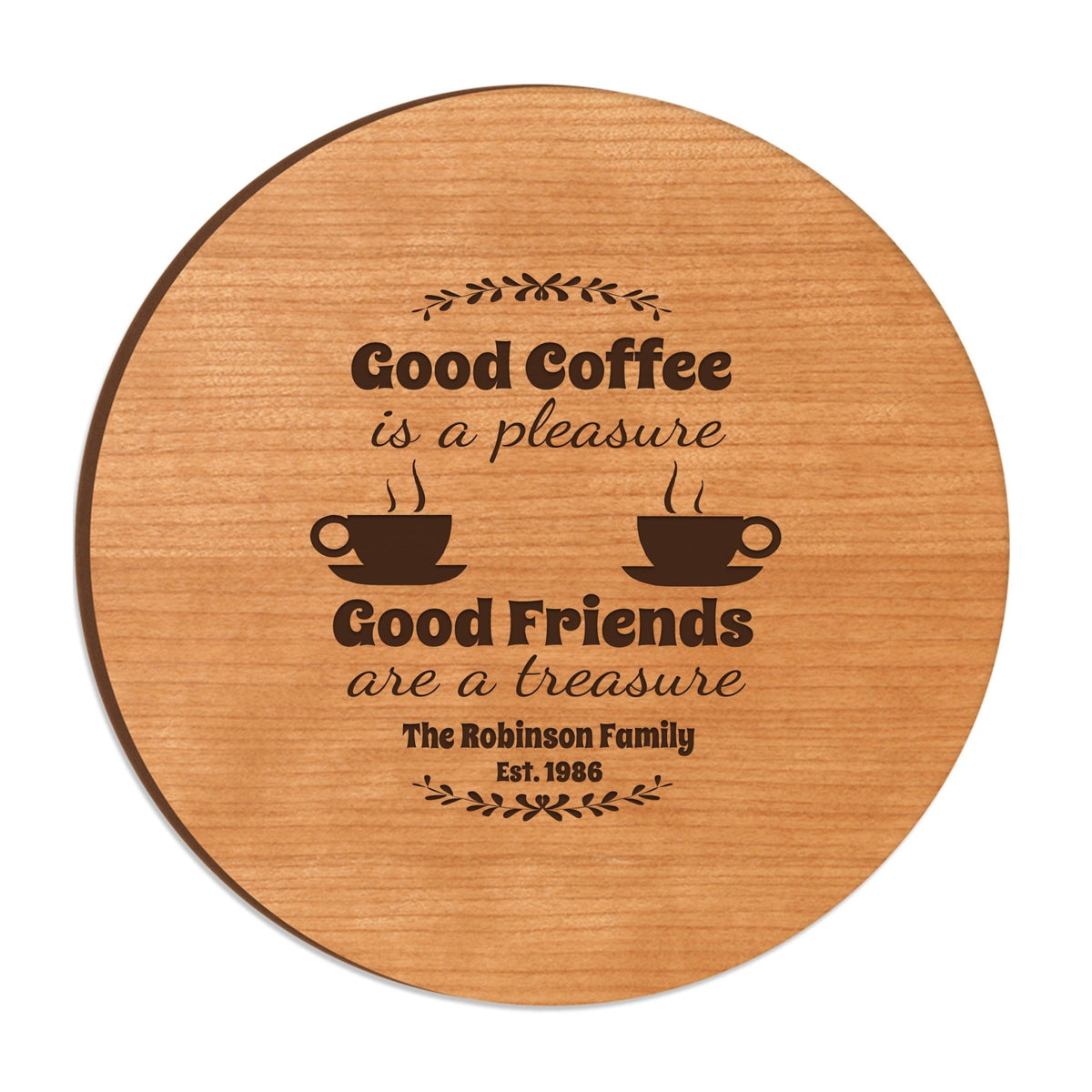 Personalized Family and Everyday Lazy Susan - Good Coffee Good Friends - LifeSong Milestones
