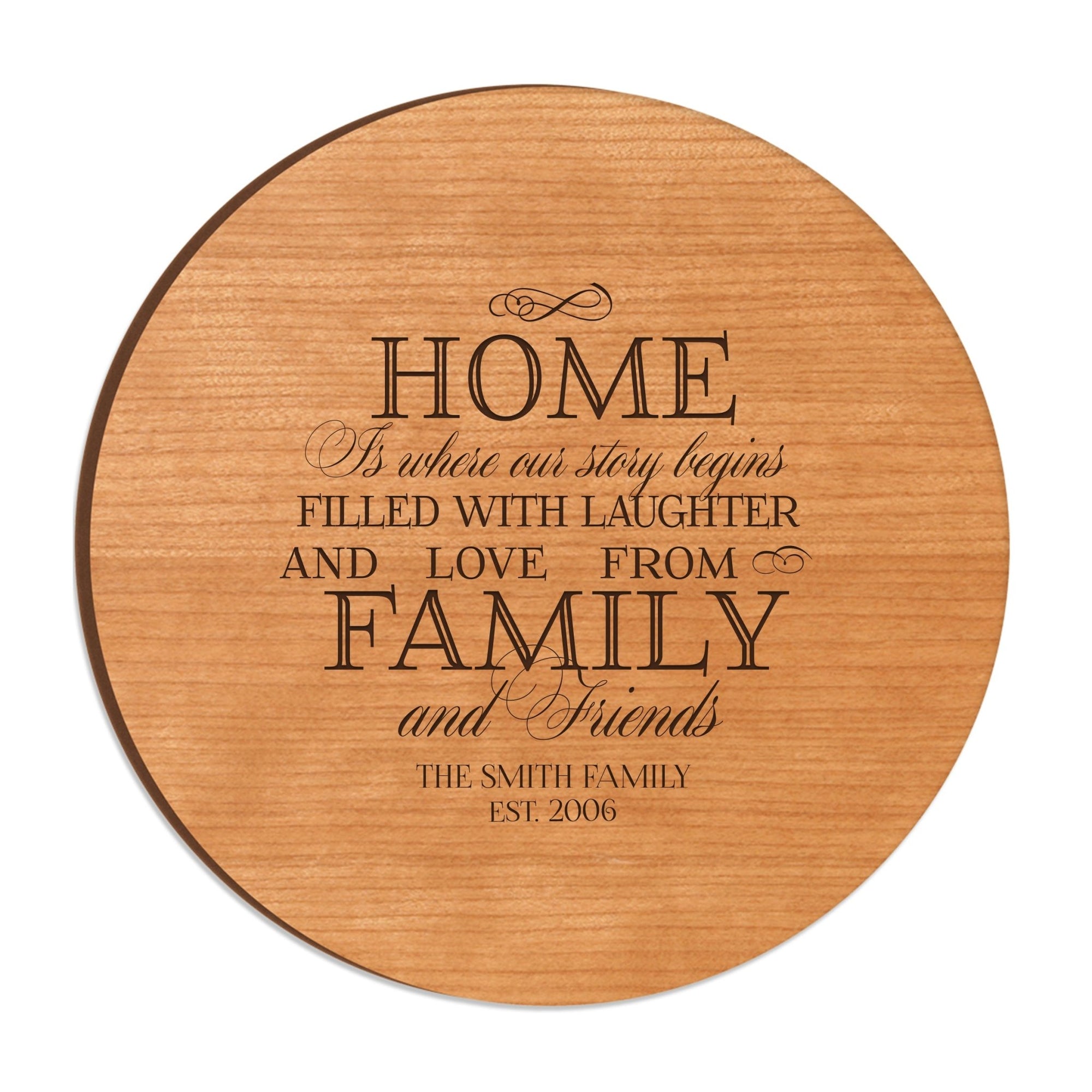 Personalized Family and Everyday Lazy Susan - Home is Where Our Story - LifeSong Milestones