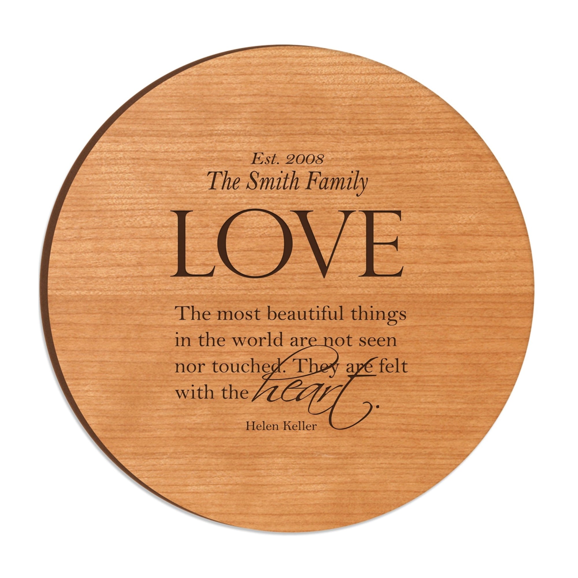 Personalized Family and Everyday Lazy Susan - Love - Helen Keller - LifeSong Milestones