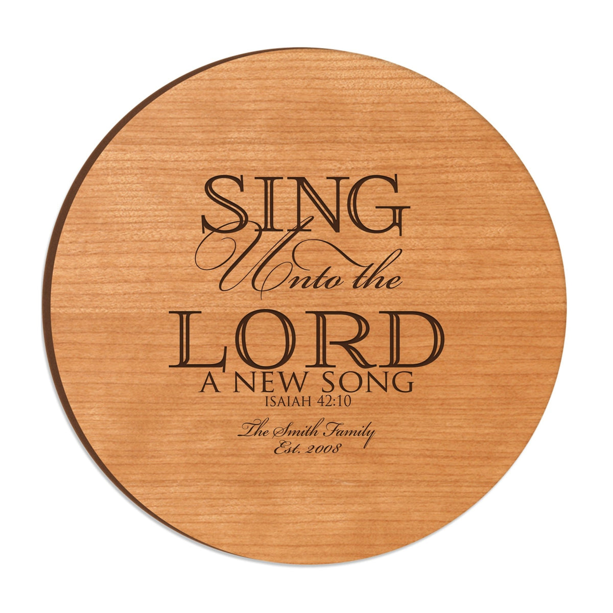 Personalized Family and Everyday Lazy Susan - Unto The Lord - LifeSong Milestones