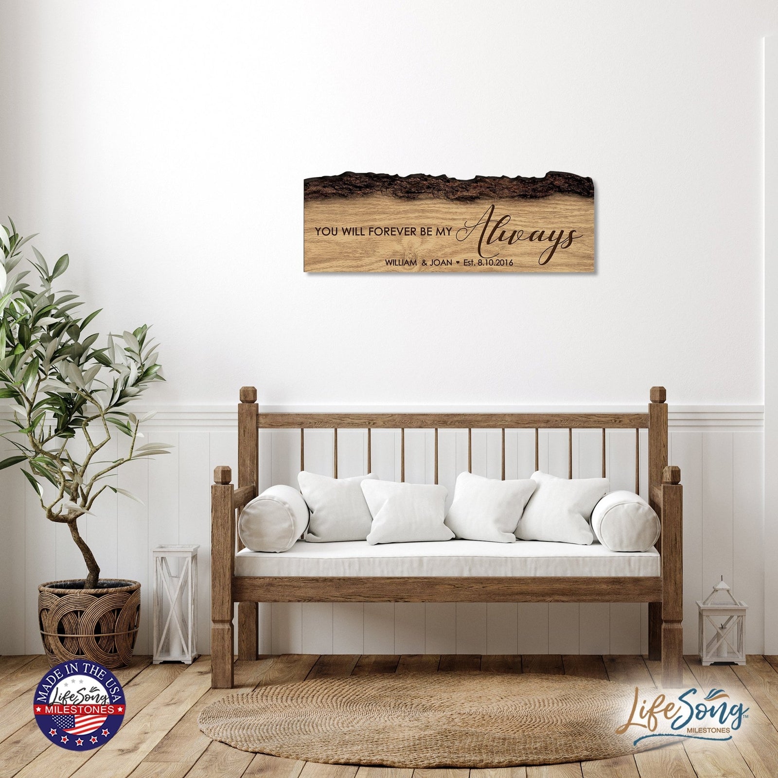 Personalized Family And Home Barky Wooden Wall Hanging Plaque 16x6 - FAMILY - LifeSong Milestones