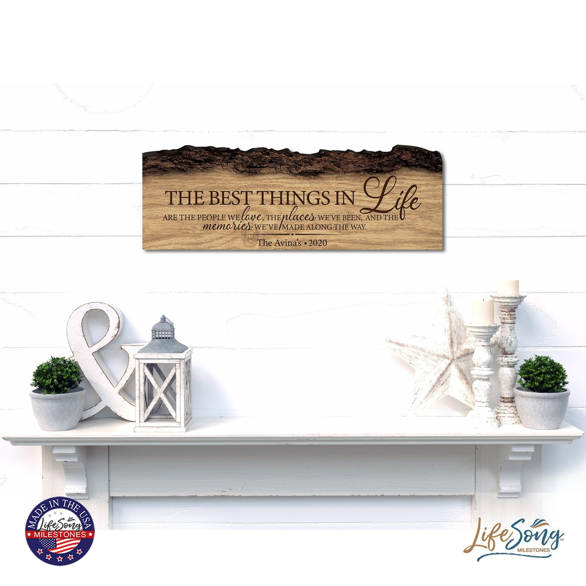 Personalized Family And Home Barky Wooden Wall Hanging Plaque 16x6 - FAMILY - LifeSong Milestones